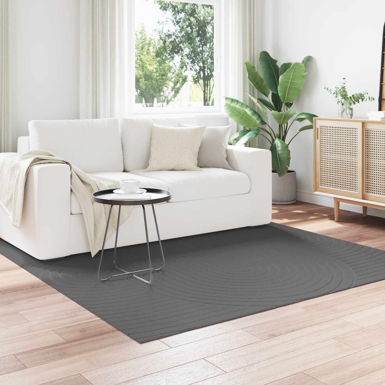 Tepisi za područja PALMERAS Antracit 200 x 200 cm Poliester