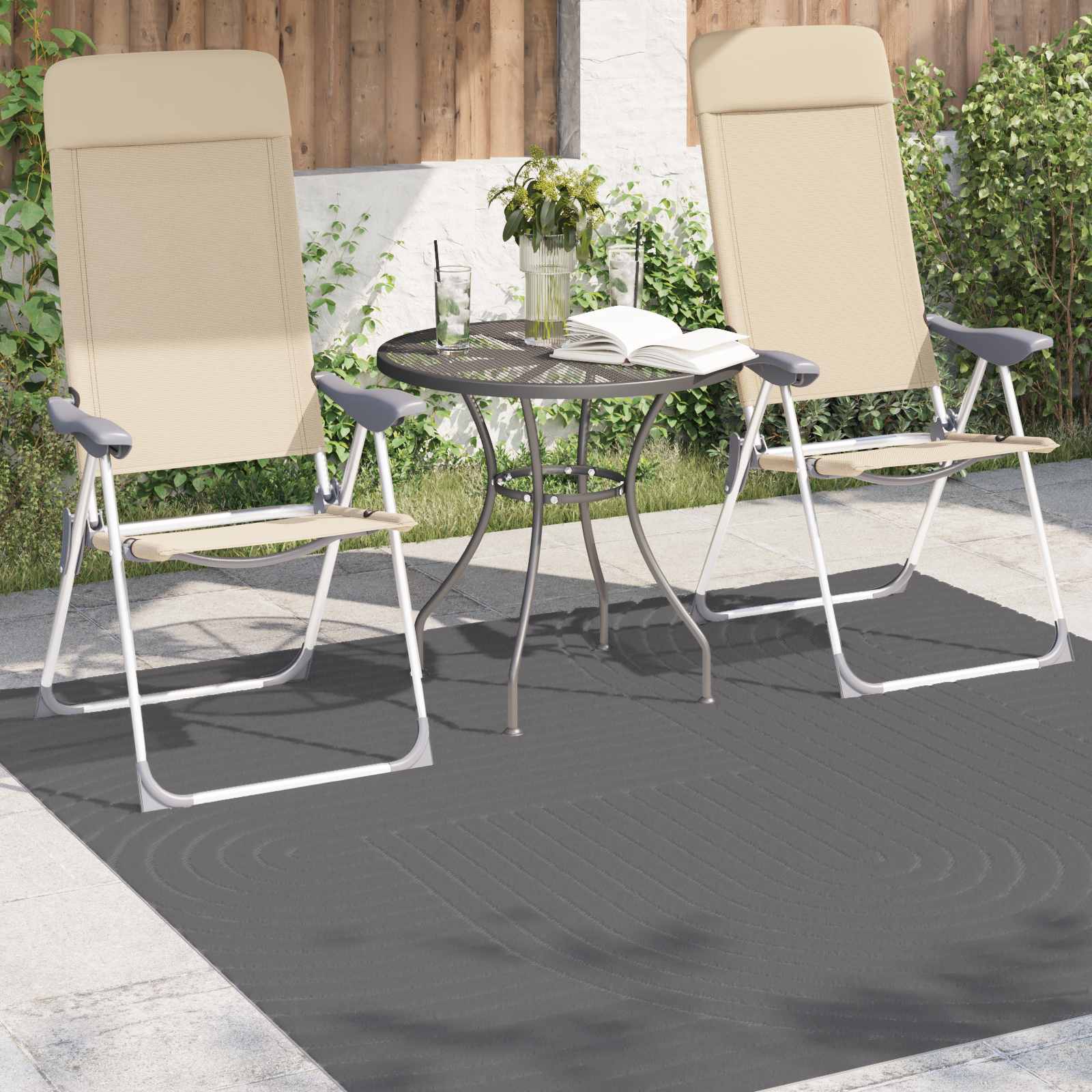 Tepisi za područja PALMERAS Antracit 200 x 200 cm Poliester