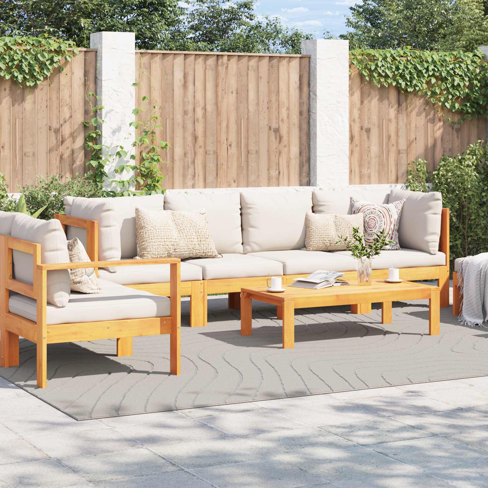 Tepisi za područja PALMERAS Krema 280 x 200 cm Poliester