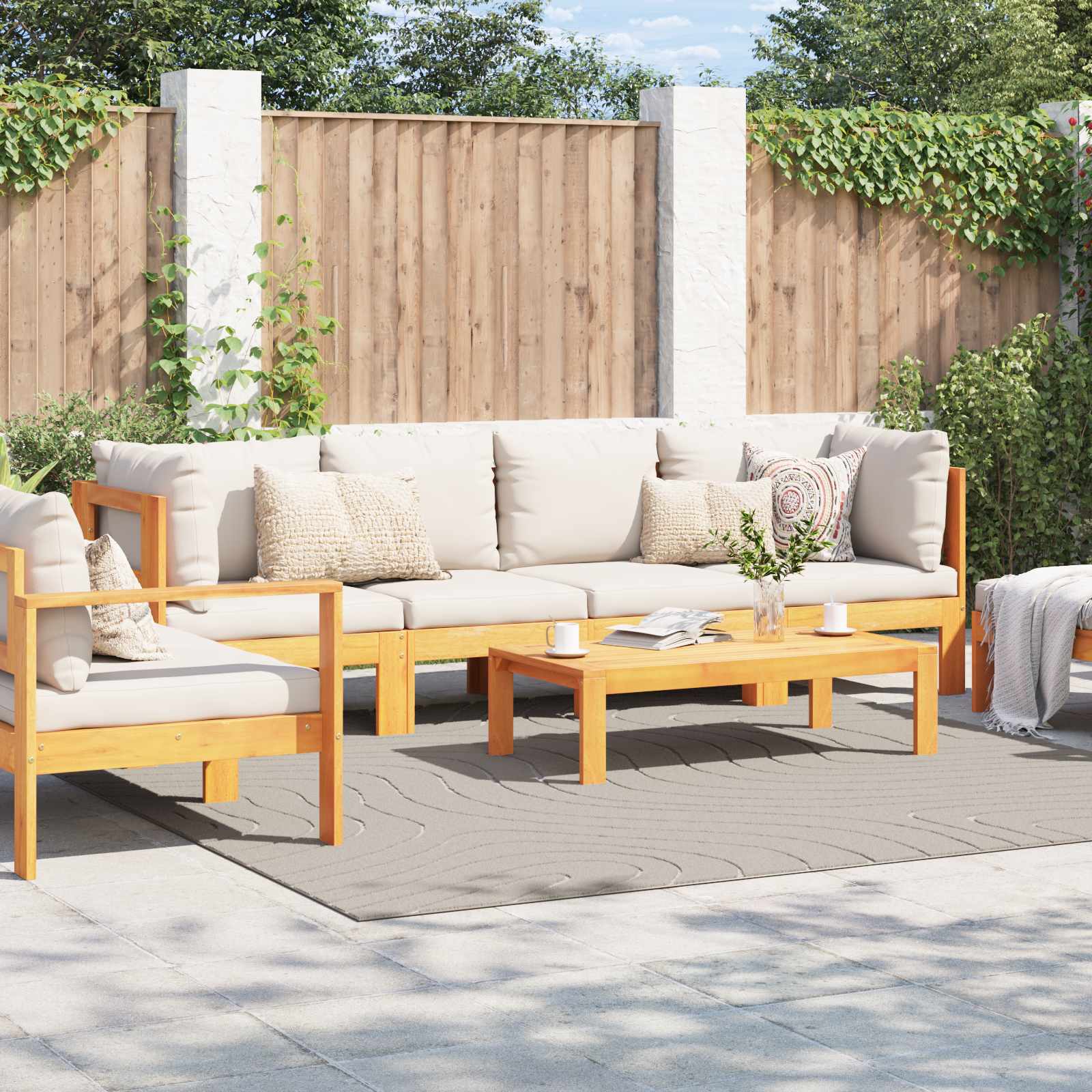 Tepisi za područja PALMERAS Krema 240 x 240 cm Poliester