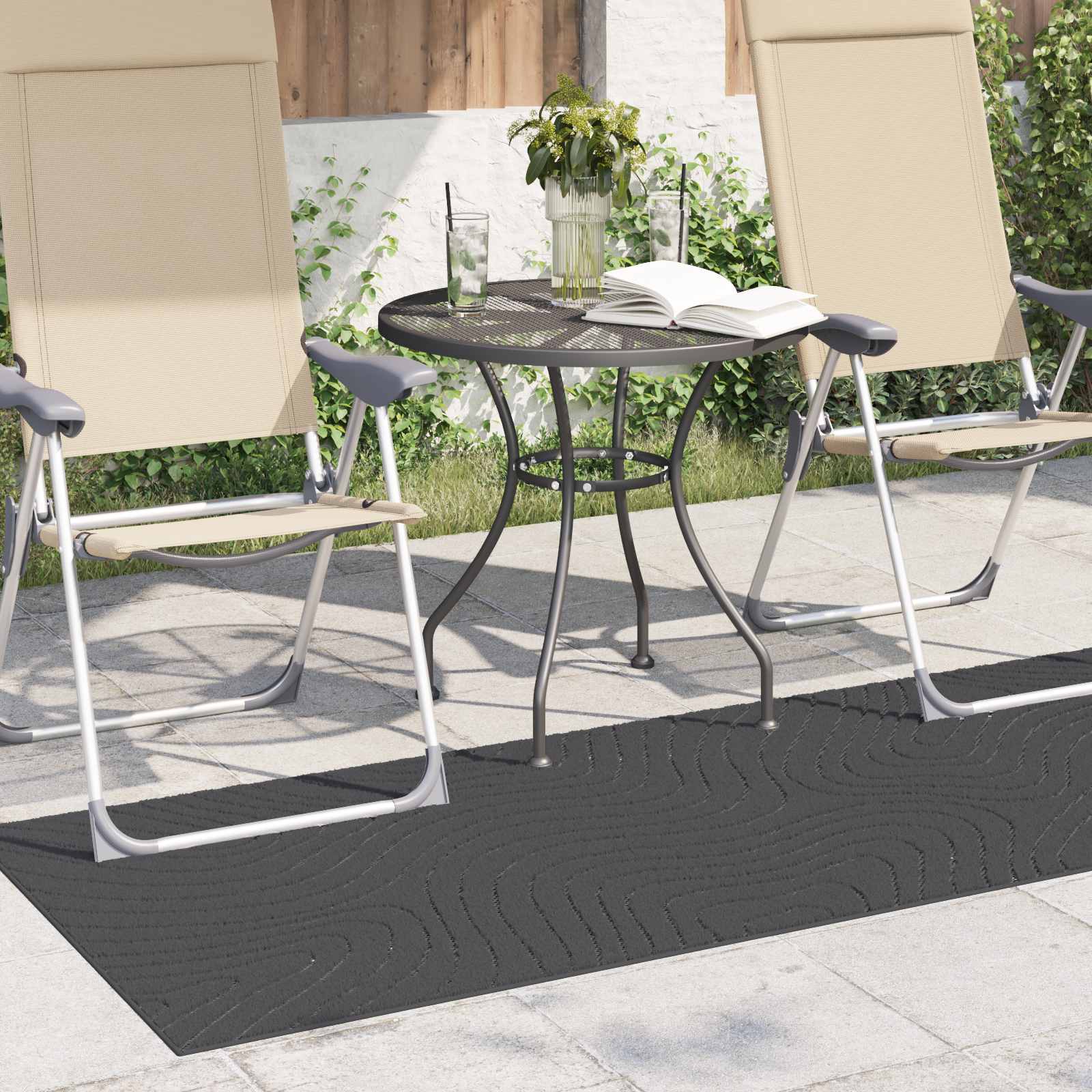 Tepisi za područja PALMERAS Antracit 150 x 80 cm Poliester