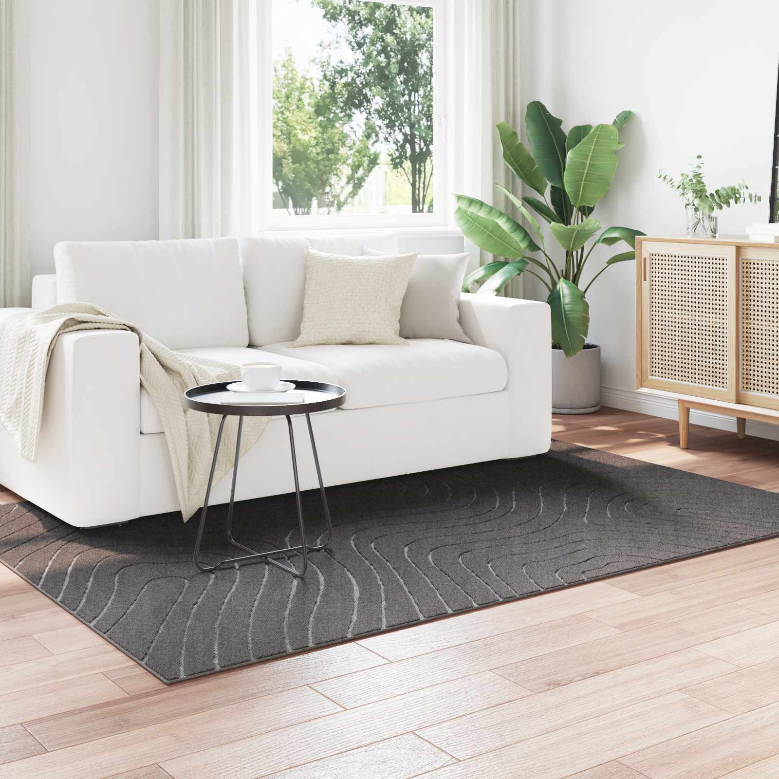 Tepisi za područja PALMERAS Antracit 170 x 120 cm Poliester