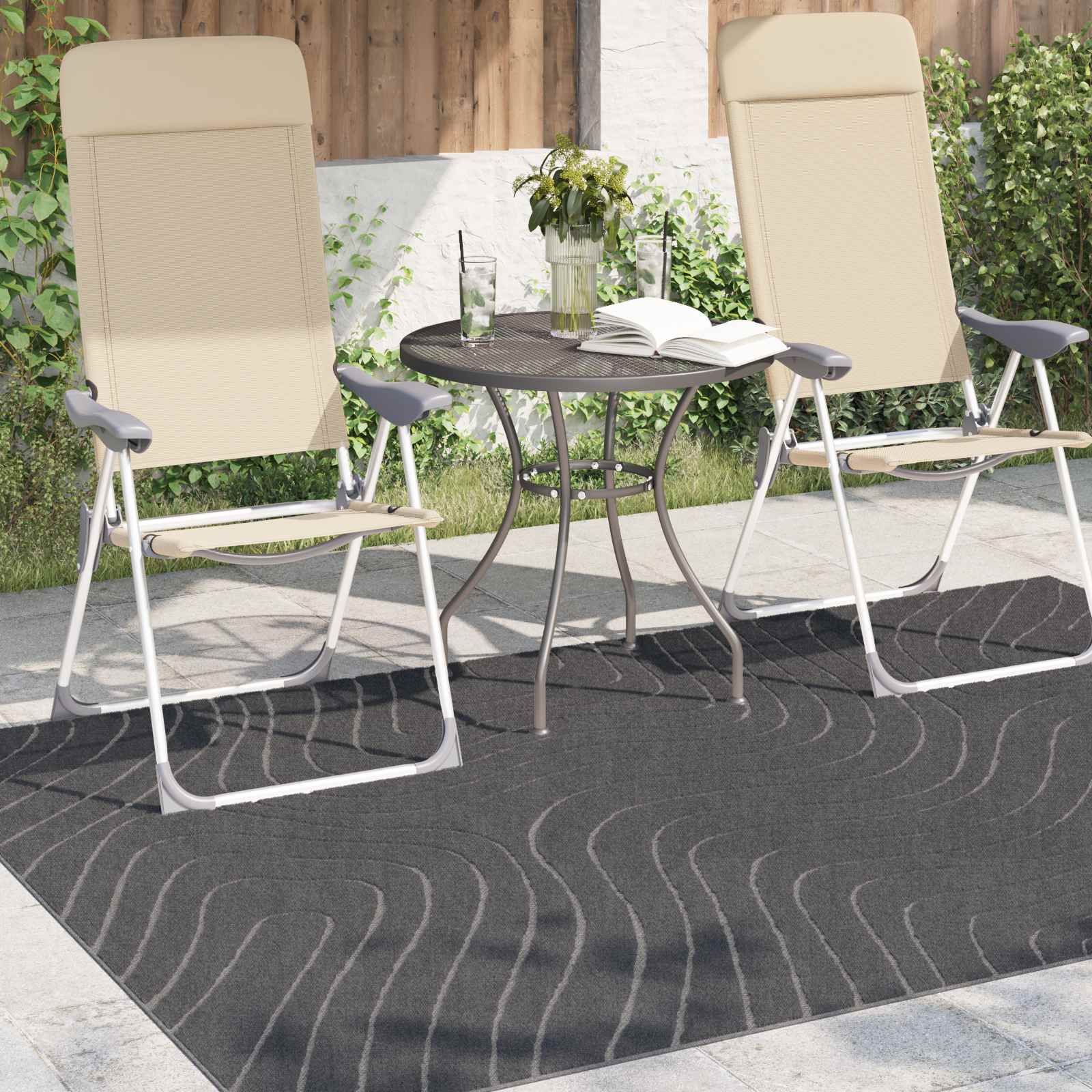 Tepisi za područja PALMERAS Antracit 170 x 120 cm Poliester