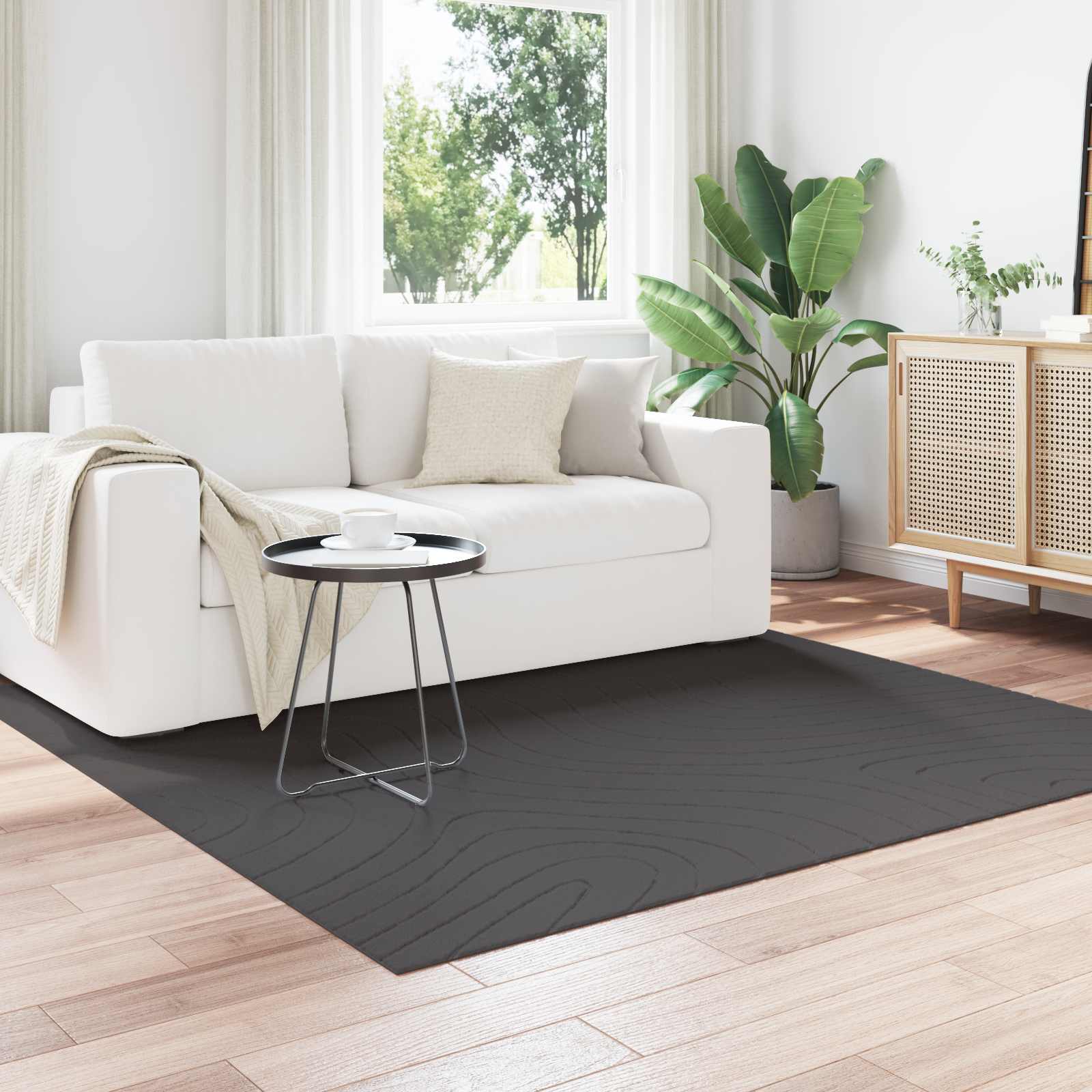 Tepisi za područja PALMERAS Antracit 200 x 200 cm Poliester