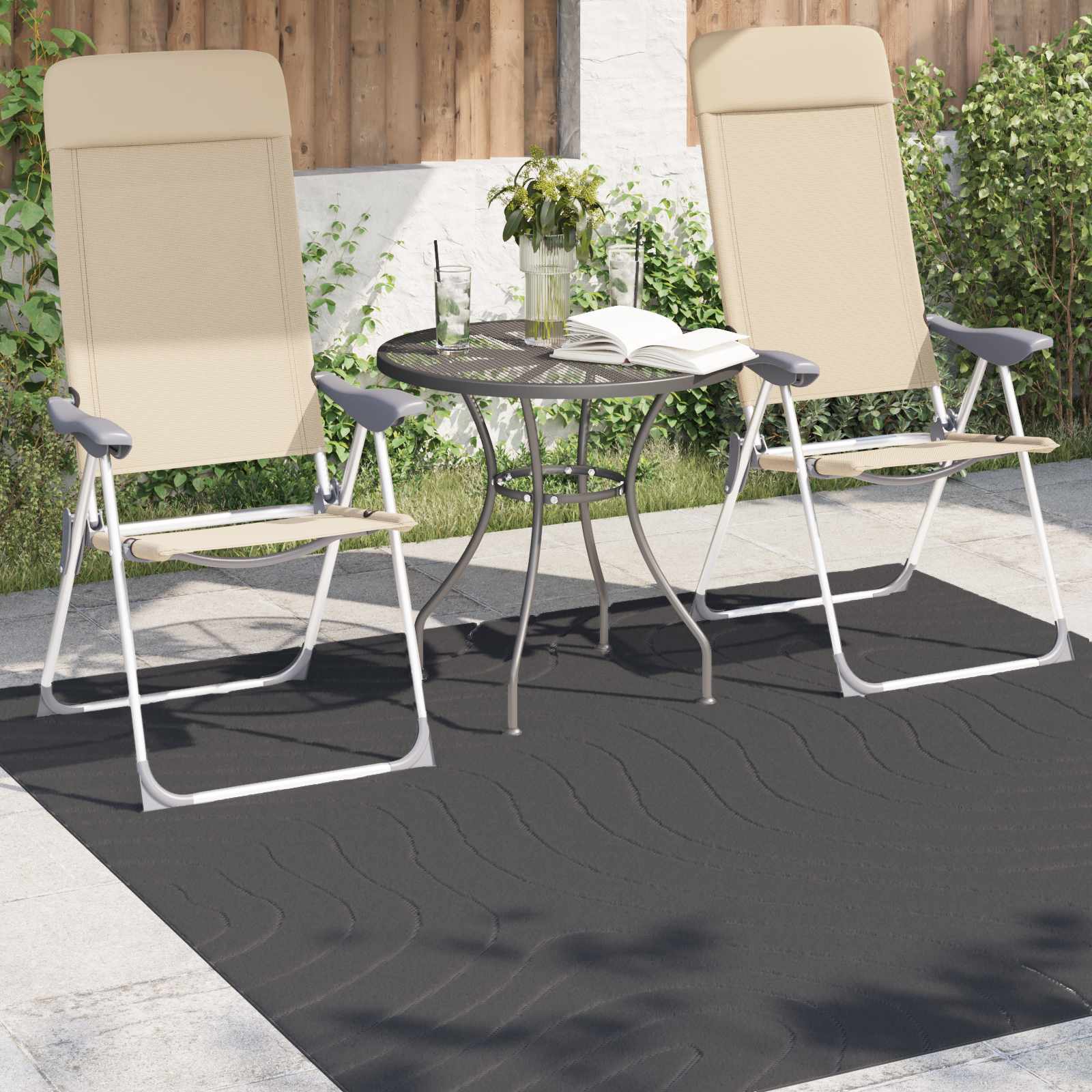 Tepisi za područja PALMERAS Antracit 200 x 200 cm Poliester