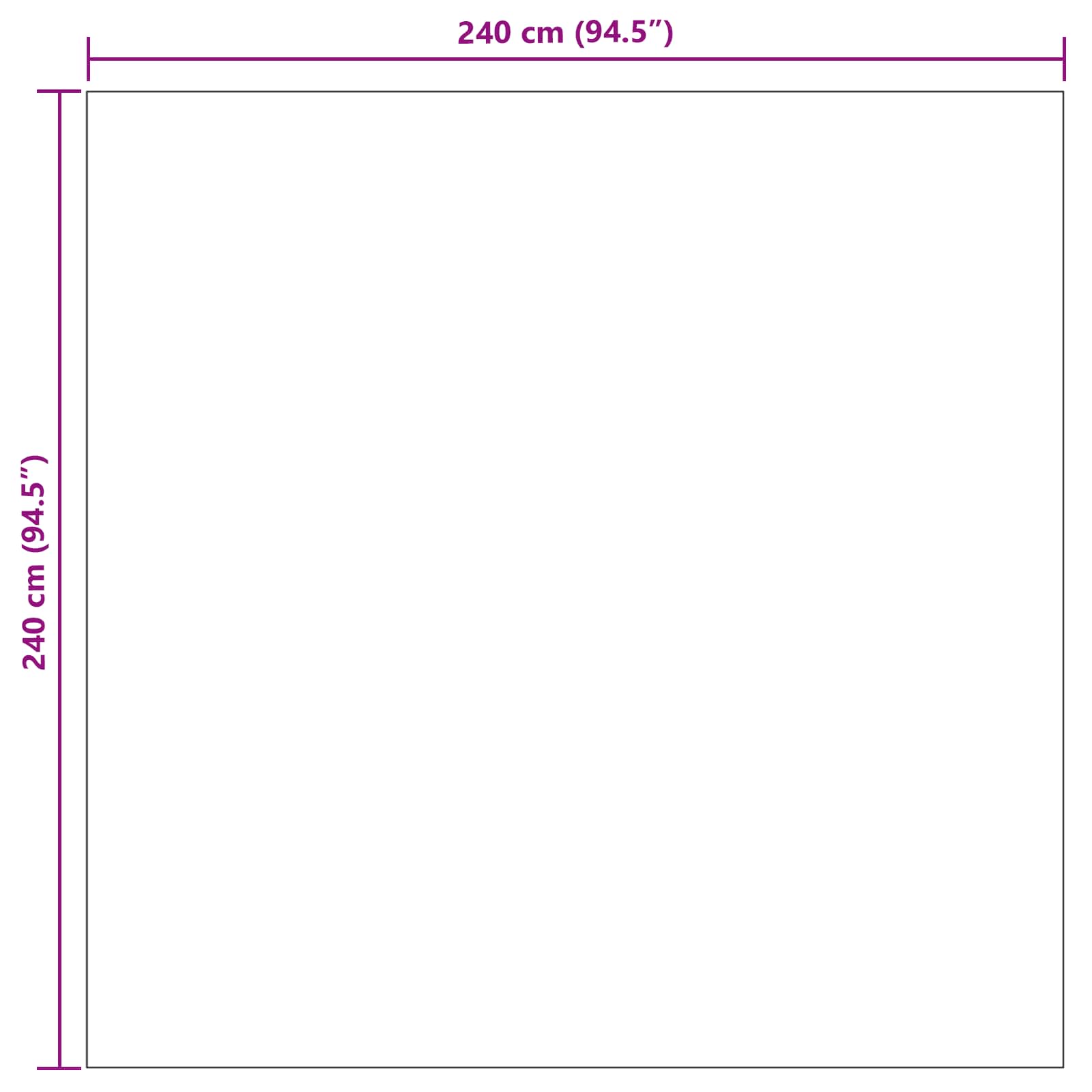 Tepisi za područja Četvrtasti LUGO Krema 240 x 240 cm Poliester