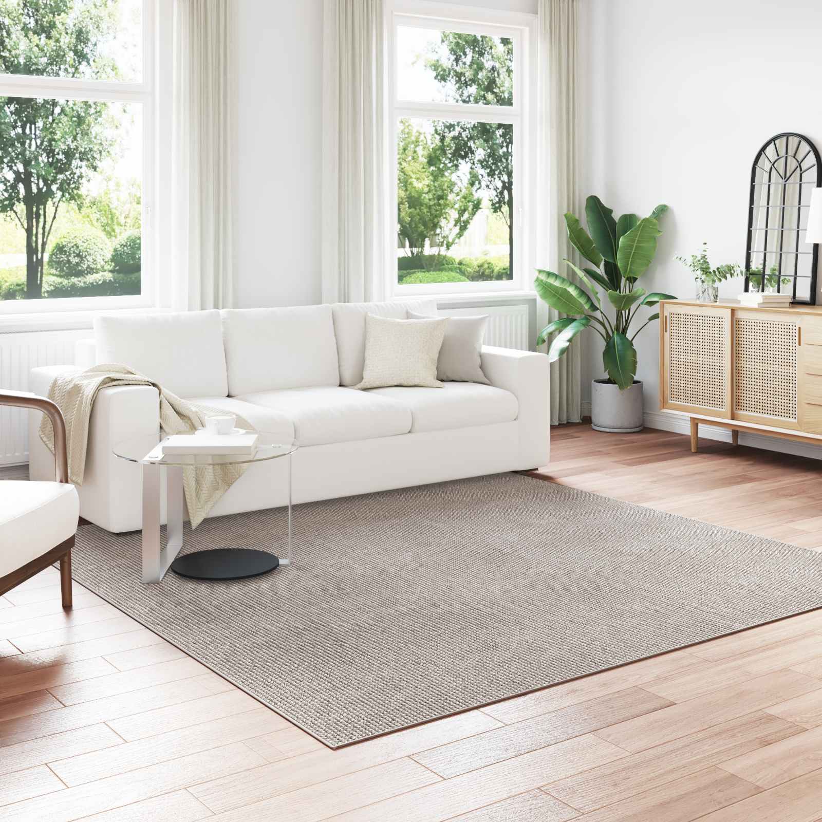 Tepisi za područja LUGO Krem i Taupe 240 x 240 cm Poliester