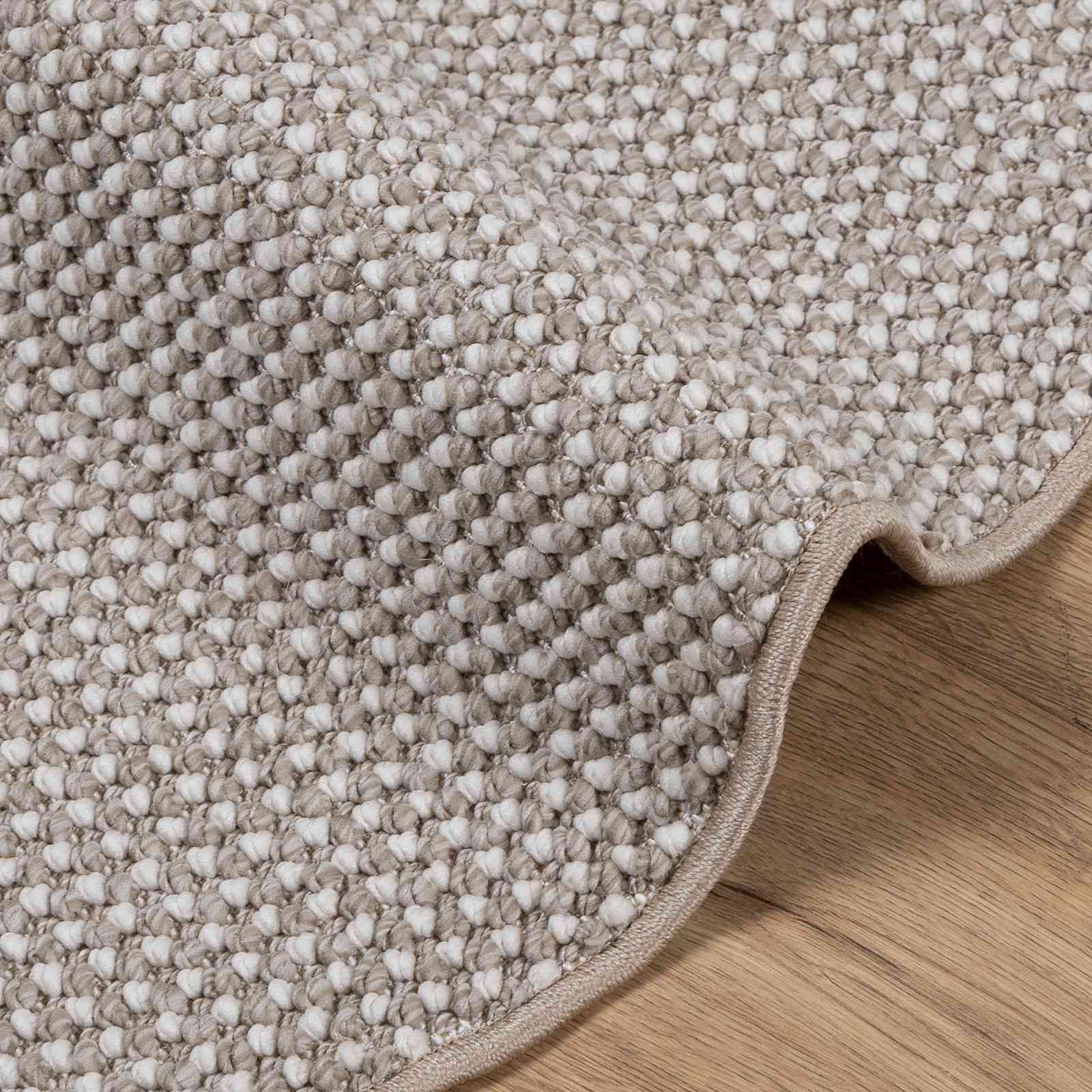 Tepisi za područja Kružni LUGO Krem i Taupe Ø 160 CM Poliester