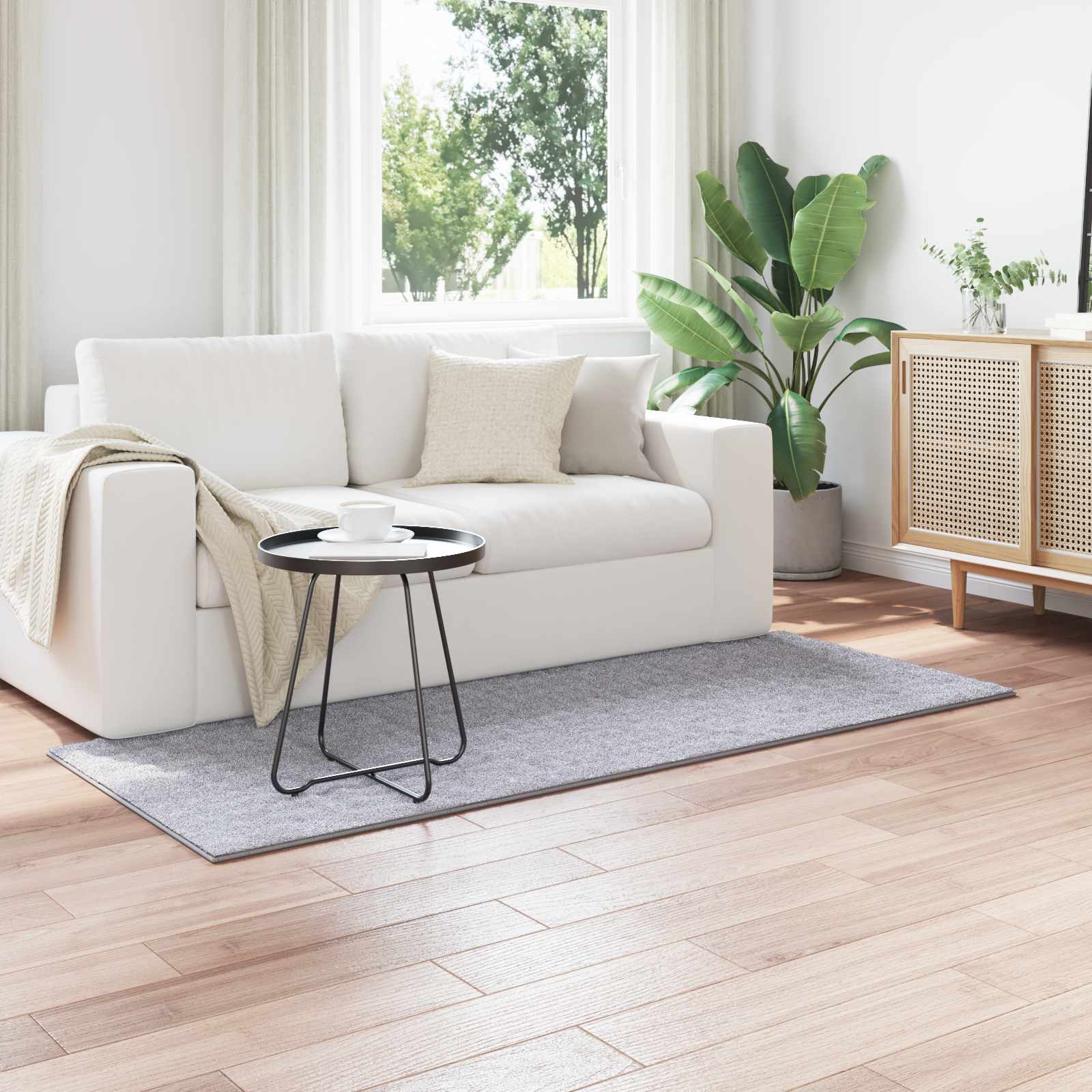 Tepisi za područja Pravokutni SIROLO Sivi 150 x 80 cm Poliester
