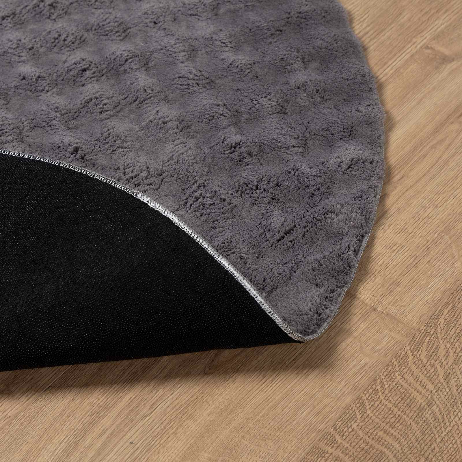 Tepisi za područja Kružni SIROLO Antracit Ø 120 CM Poliester