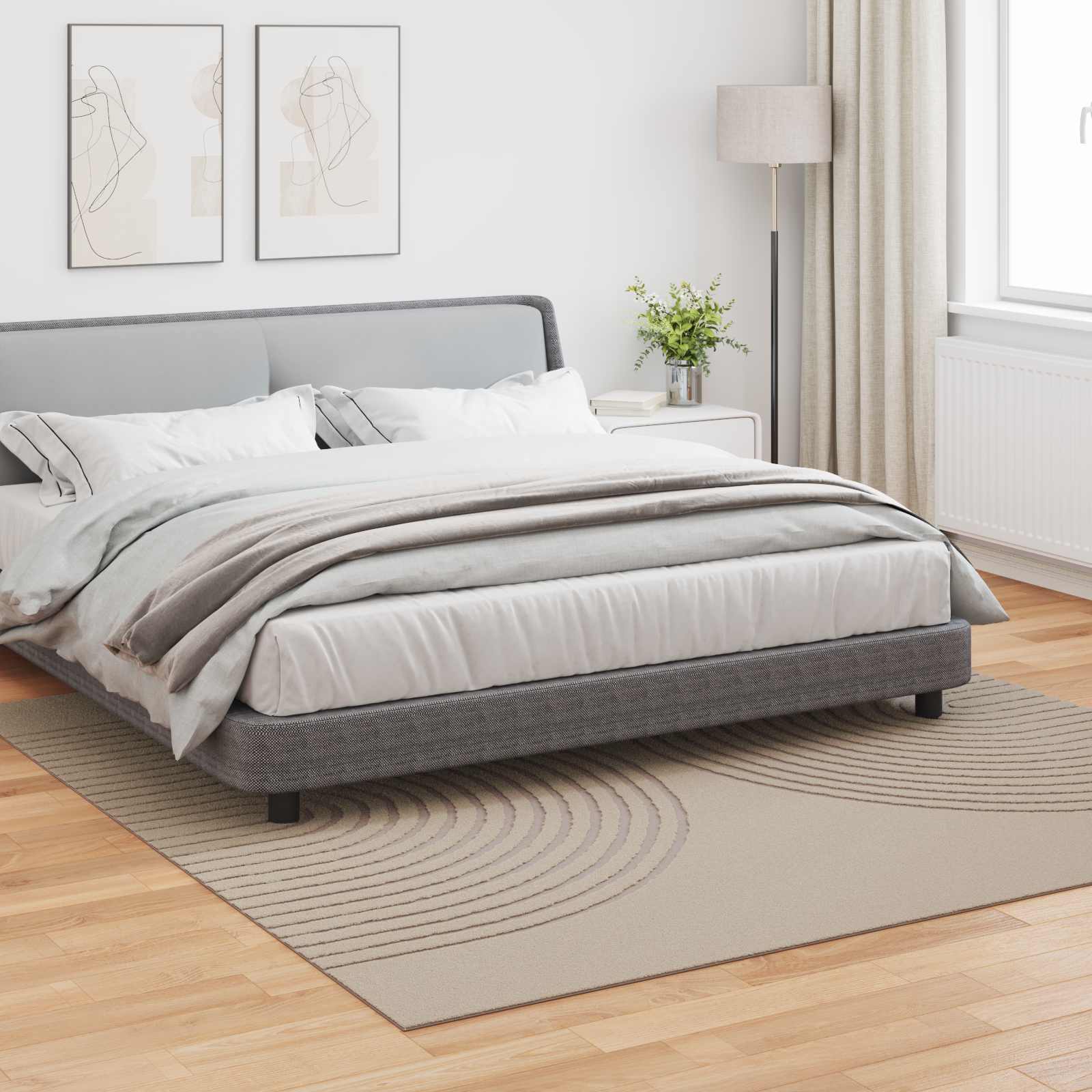 Tepisi za područja Četvrtasti GALATI Bež 240 x 240 cm Poliester