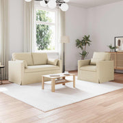 Set sofe 2 pcs Krema 139 x 78 x 80 cm tkanina