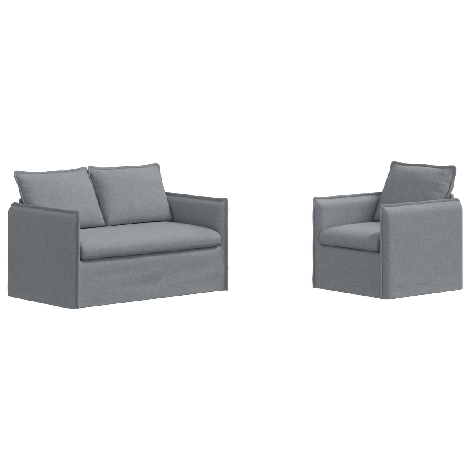 Set sofe 2 pcs Svjetlosiva 136 x 82 x 85 cm Tkanina