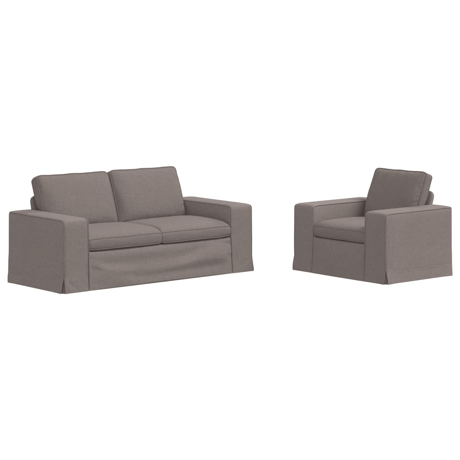 Set sofe 2 pcs Sivo-smeđa 182 x 80 x 82 cm tkanina