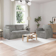 Set sofe 2 pcs Svijetlo siva 158 x 78 x 80 cm Baršun