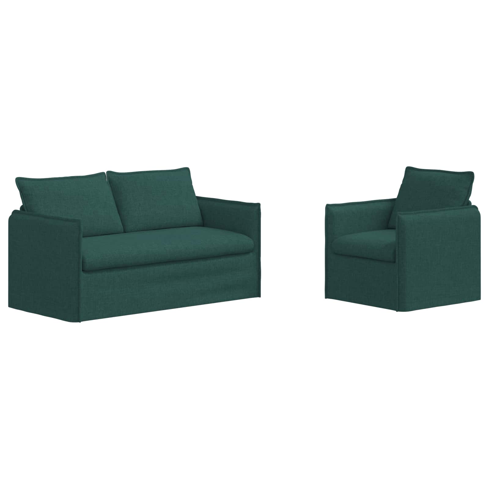 Set sofe 2 pcs Tamnozelena 156 x 82 x 85 cm Tkanina