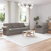 Set sofe 2 pcs Sivo-smeđa 215 x 82 x 80 cm tkanina