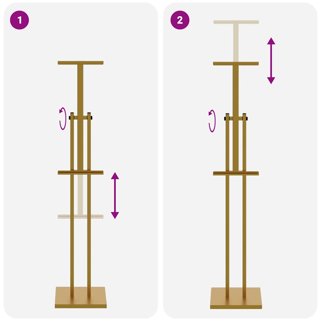 Stalci za sajmove 2 pcs Zlatno 26,5 x 26,5 x 150 cm Čelik