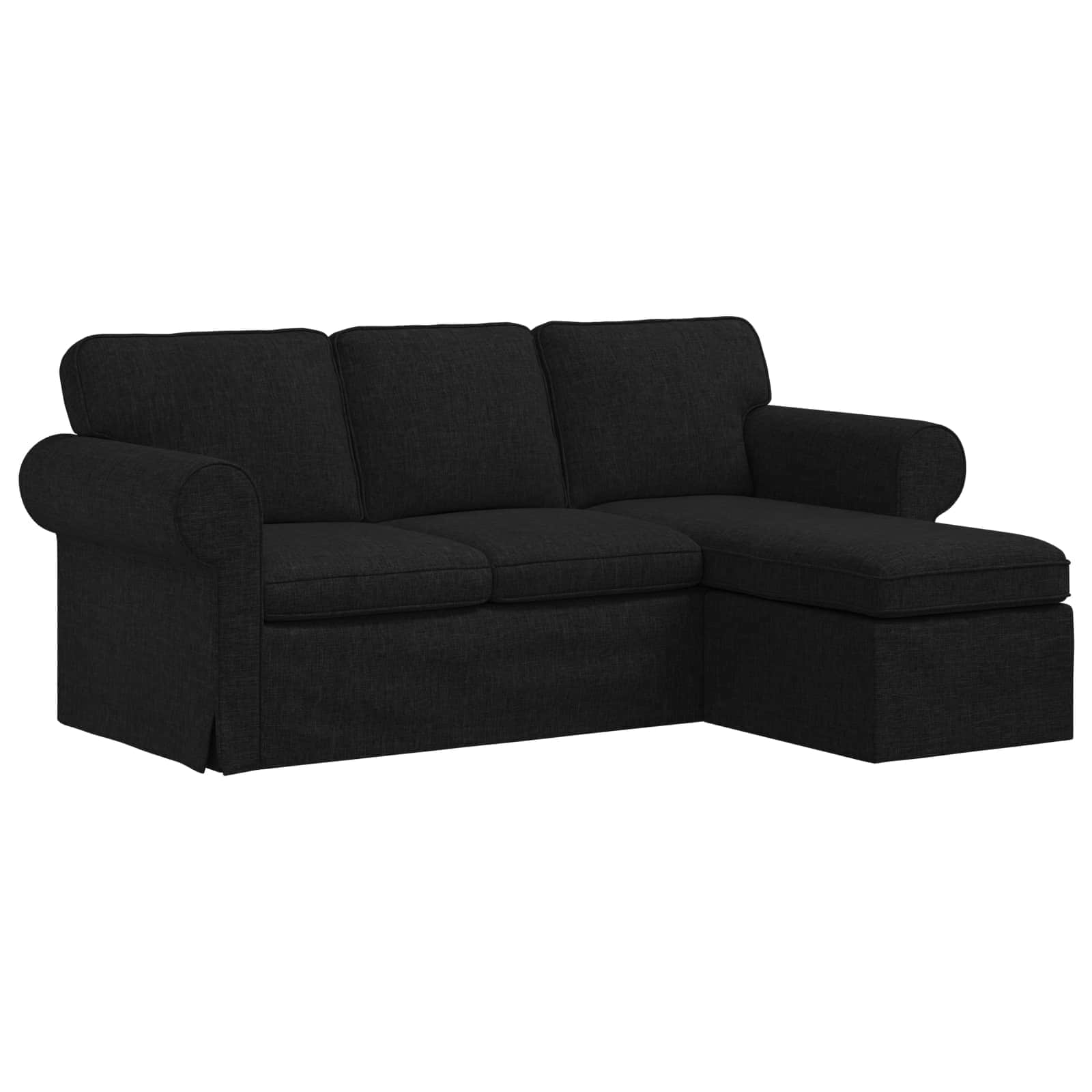 Sofa Crna 195 x 138 x 80 cm tkanina
