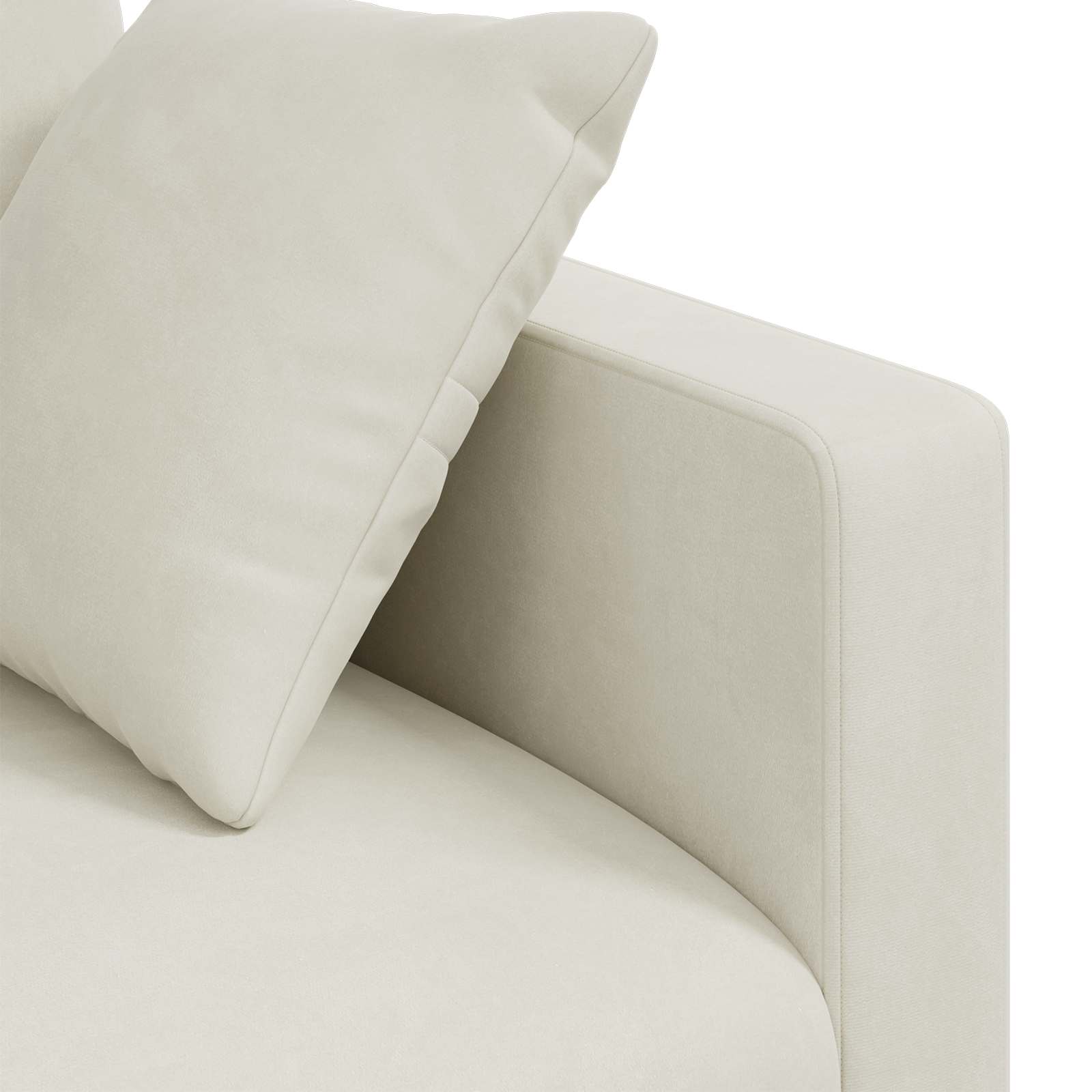 Sofa Krema 198 x 78 x 80 cm Baršun