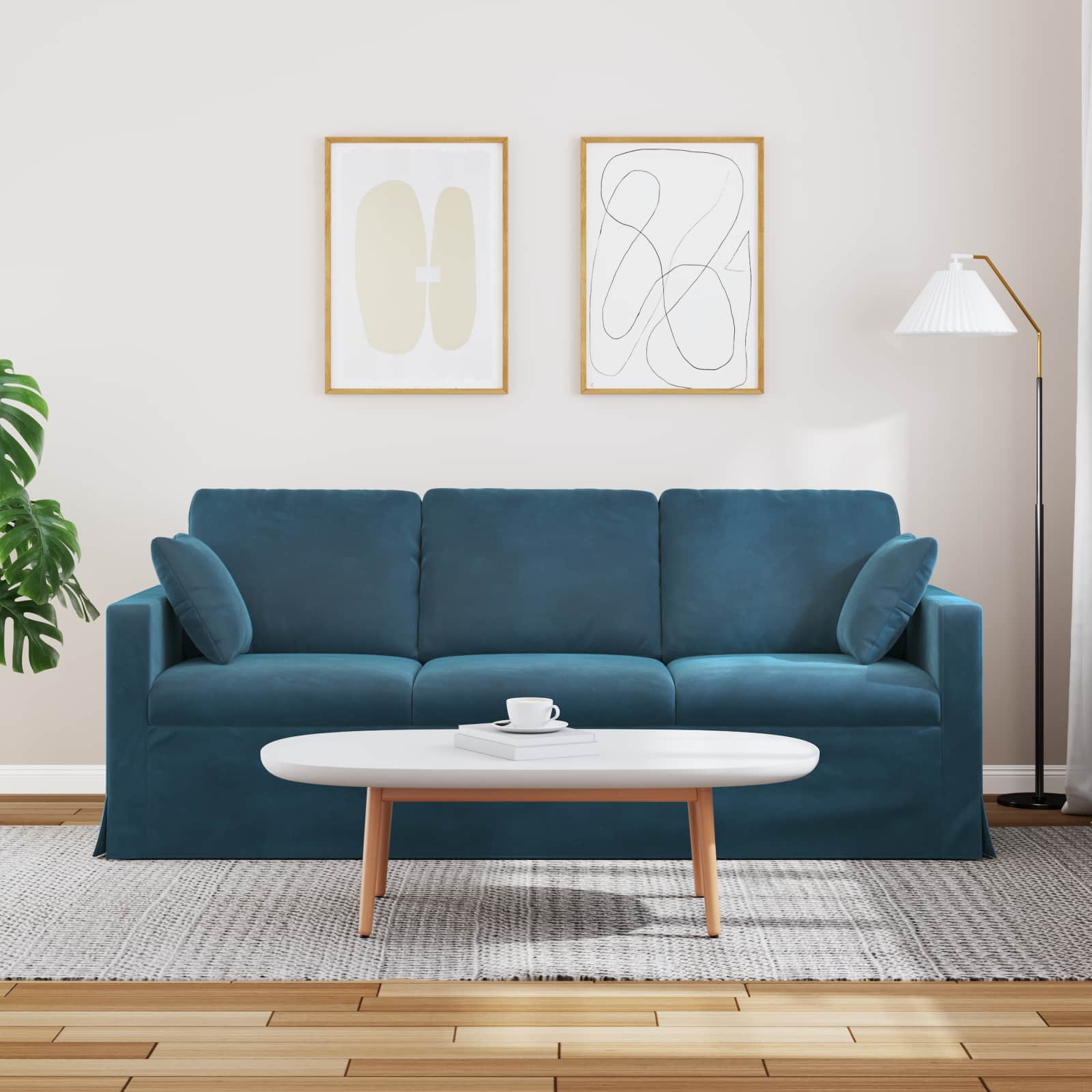 Sofa Plava 198 x 78 x 80 cm Baršun