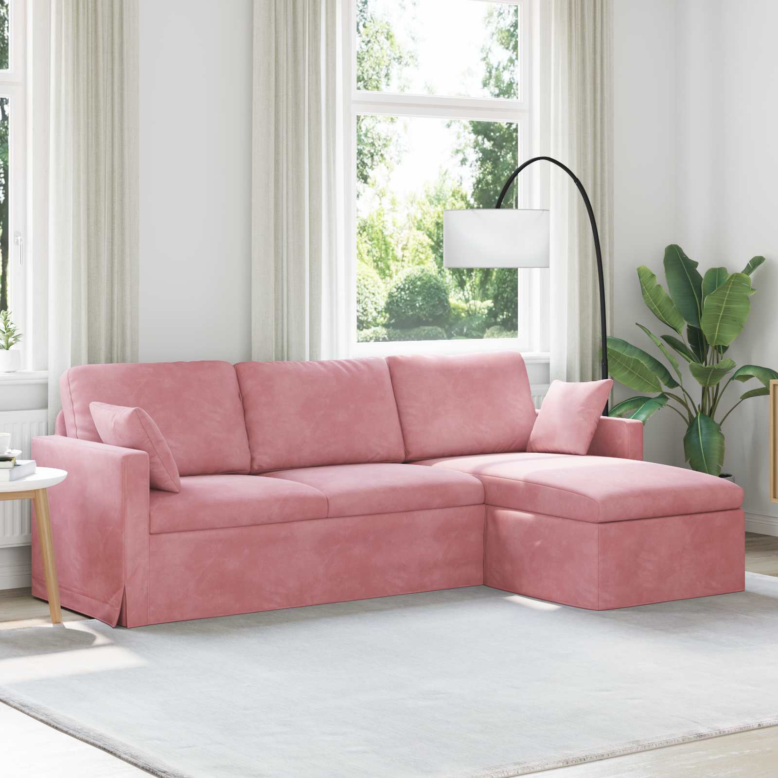 Sofa Ružičasta 228 x 134 x 80 cm Baršun