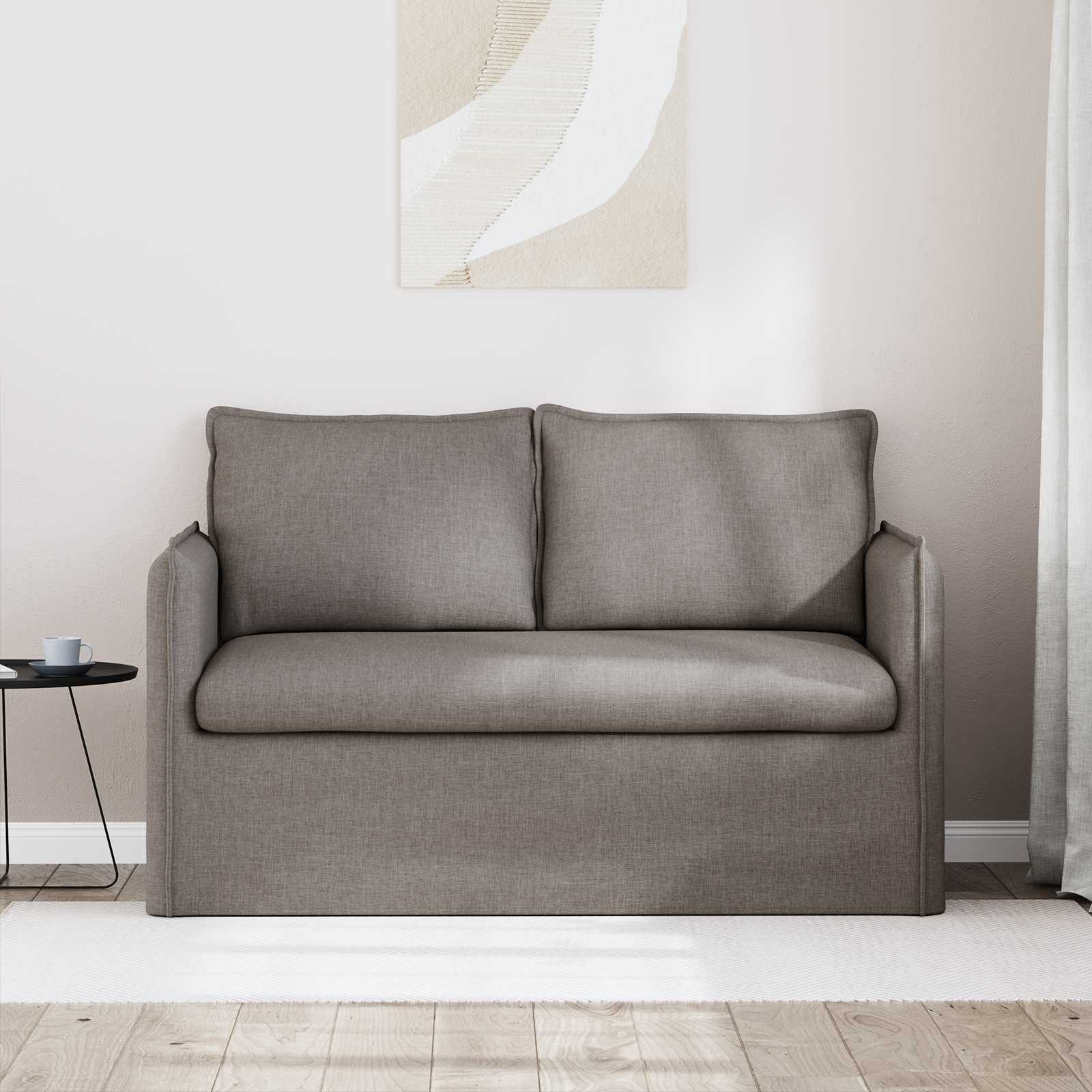 Sofa Sivo-smeđa 136 x 82 x 85 cm tkanina