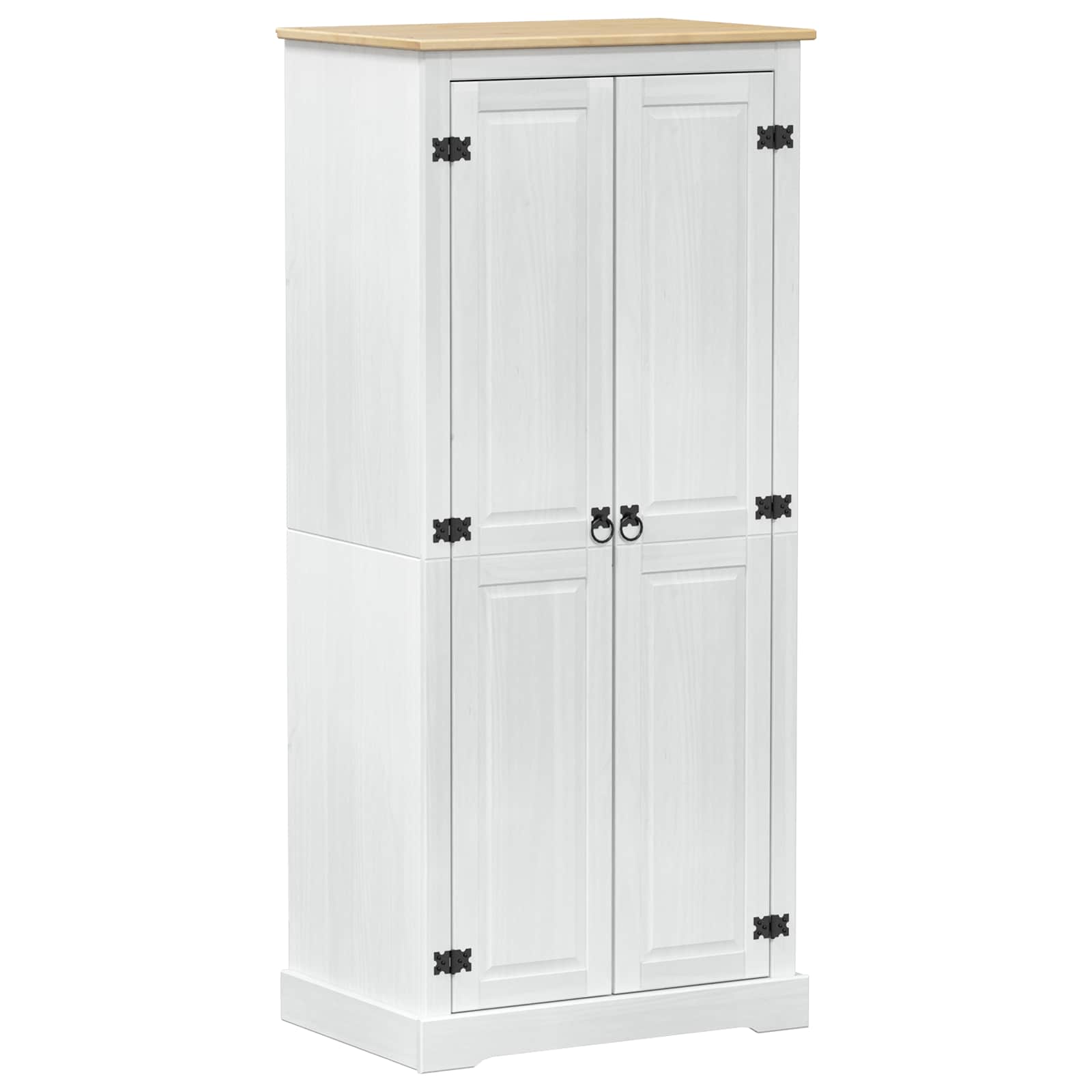 Ormari s policom Bijelo 76 x 50 x 170 cm Čvrsto borovo drvo