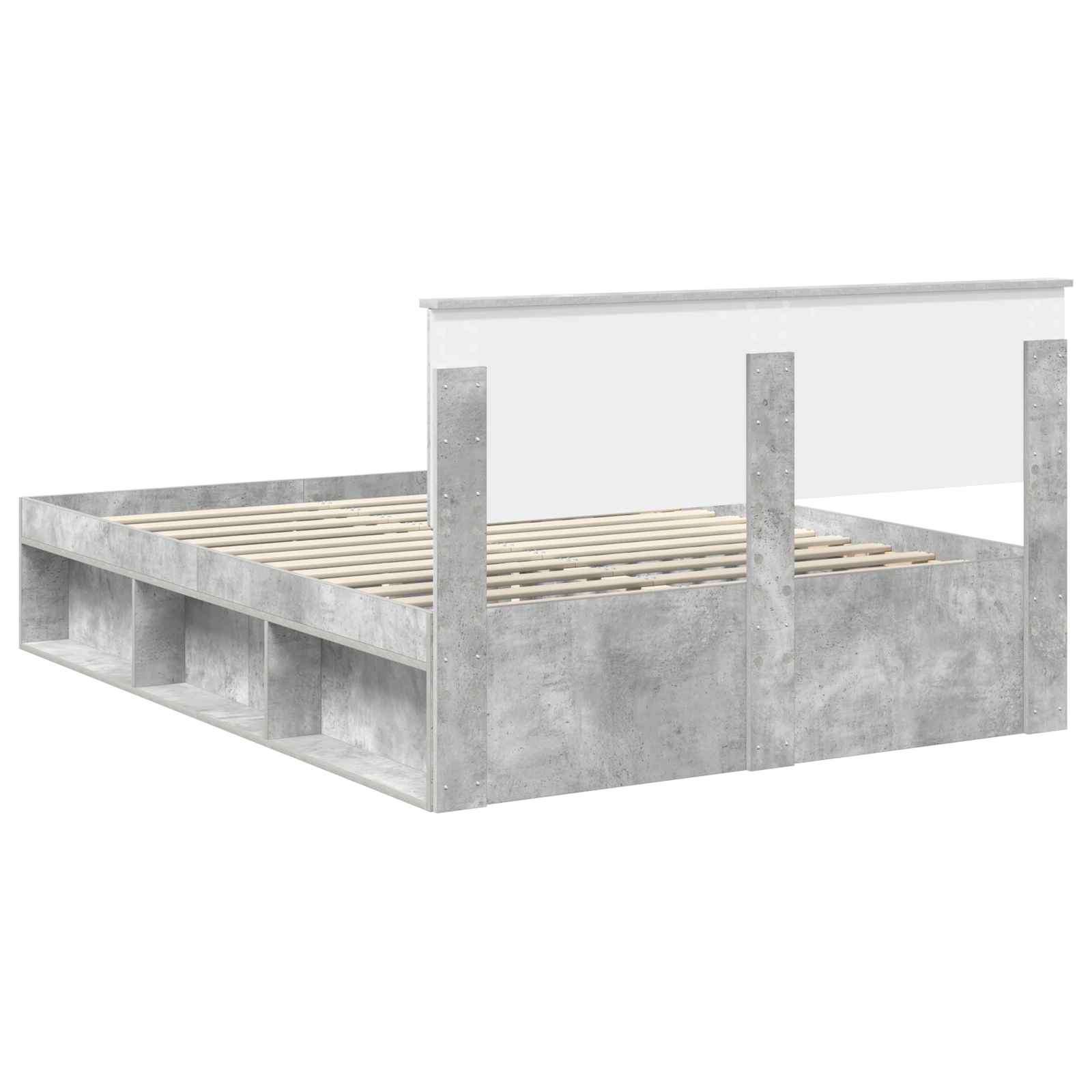 Krevetna konstrukcija Beton 160 x 200 cm Konstruirano drvo