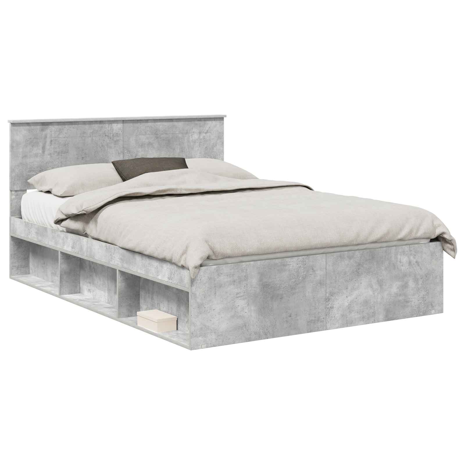 Krevetna konstrukcija Beton 140 x 190 cm Konstruirano drvo