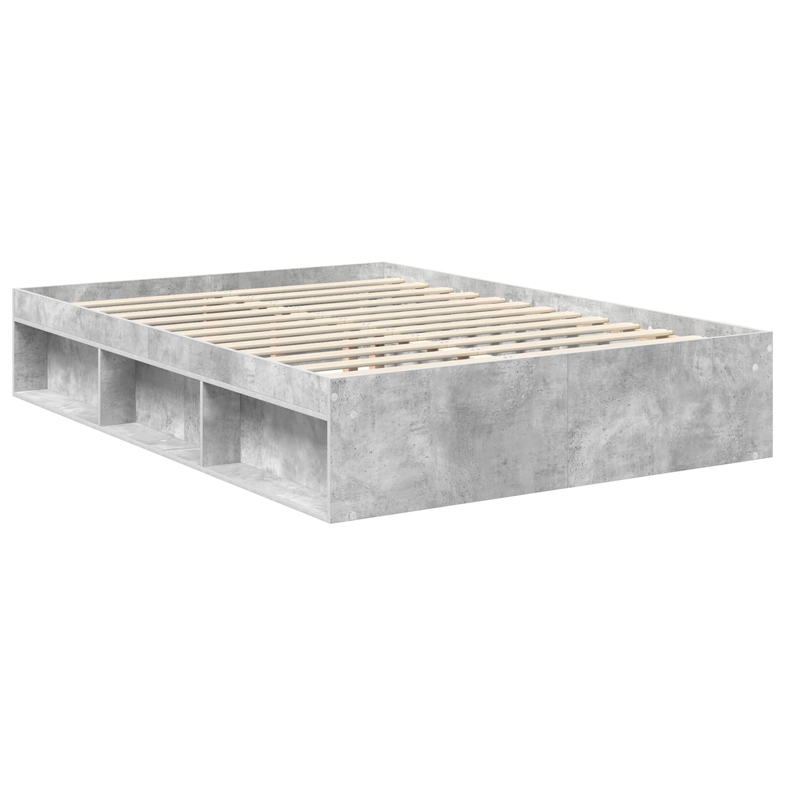 Krevetna konstrukcija Beton 140 x 190 cm Konstruirano drvo