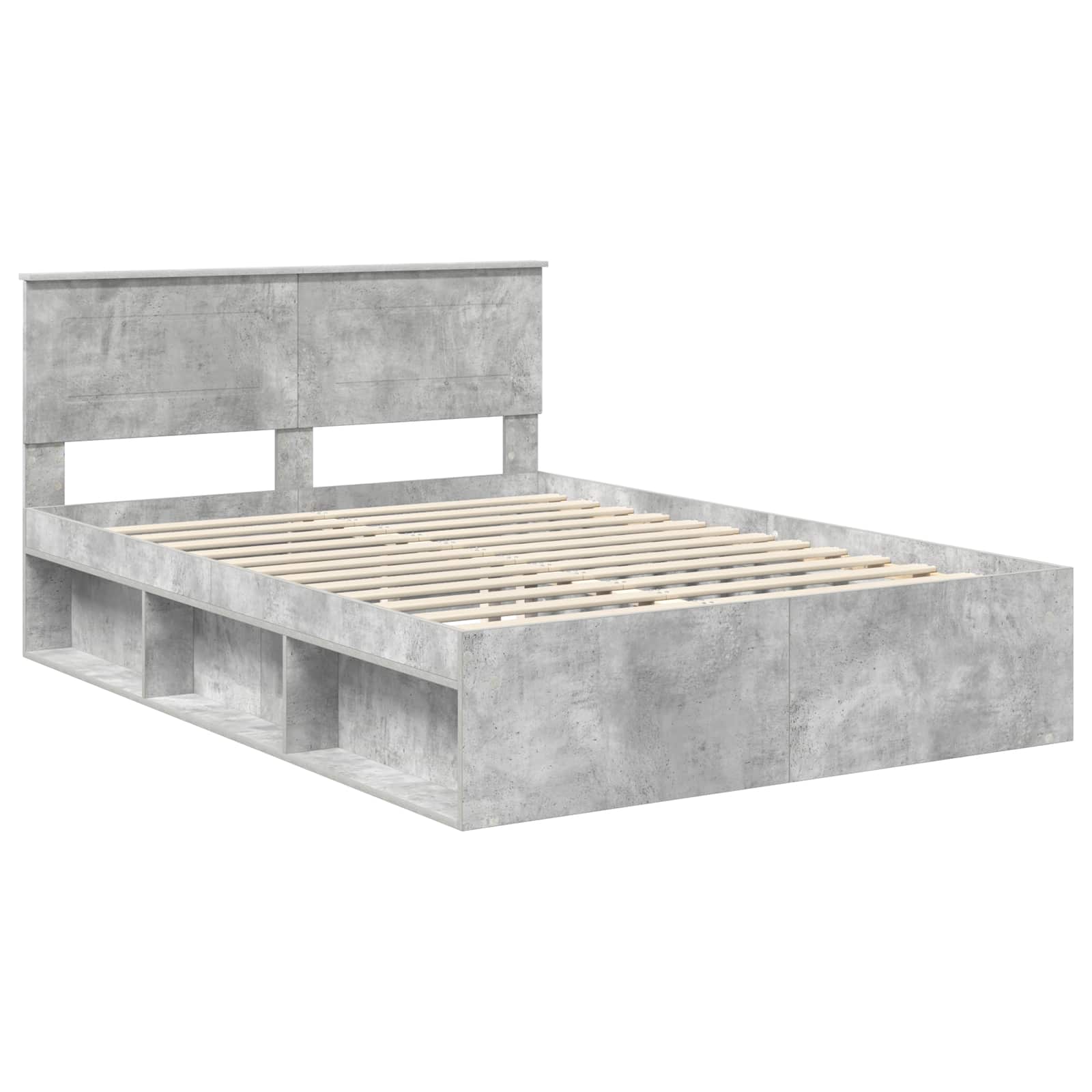 Krevetna konstrukcija Beton 140 x 200 cm Konstruirano drvo