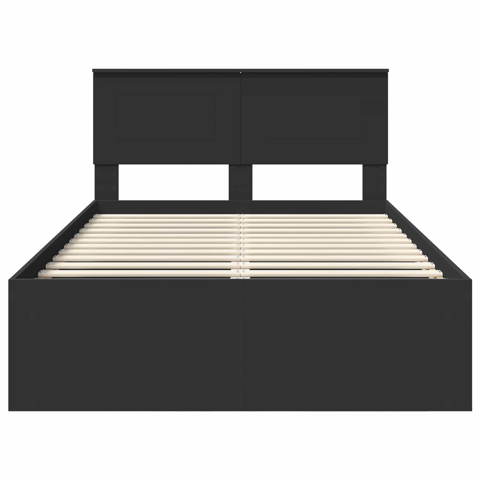 Krevetna konstrukcija Crna 135 x 190 cm Konstruirano drvo