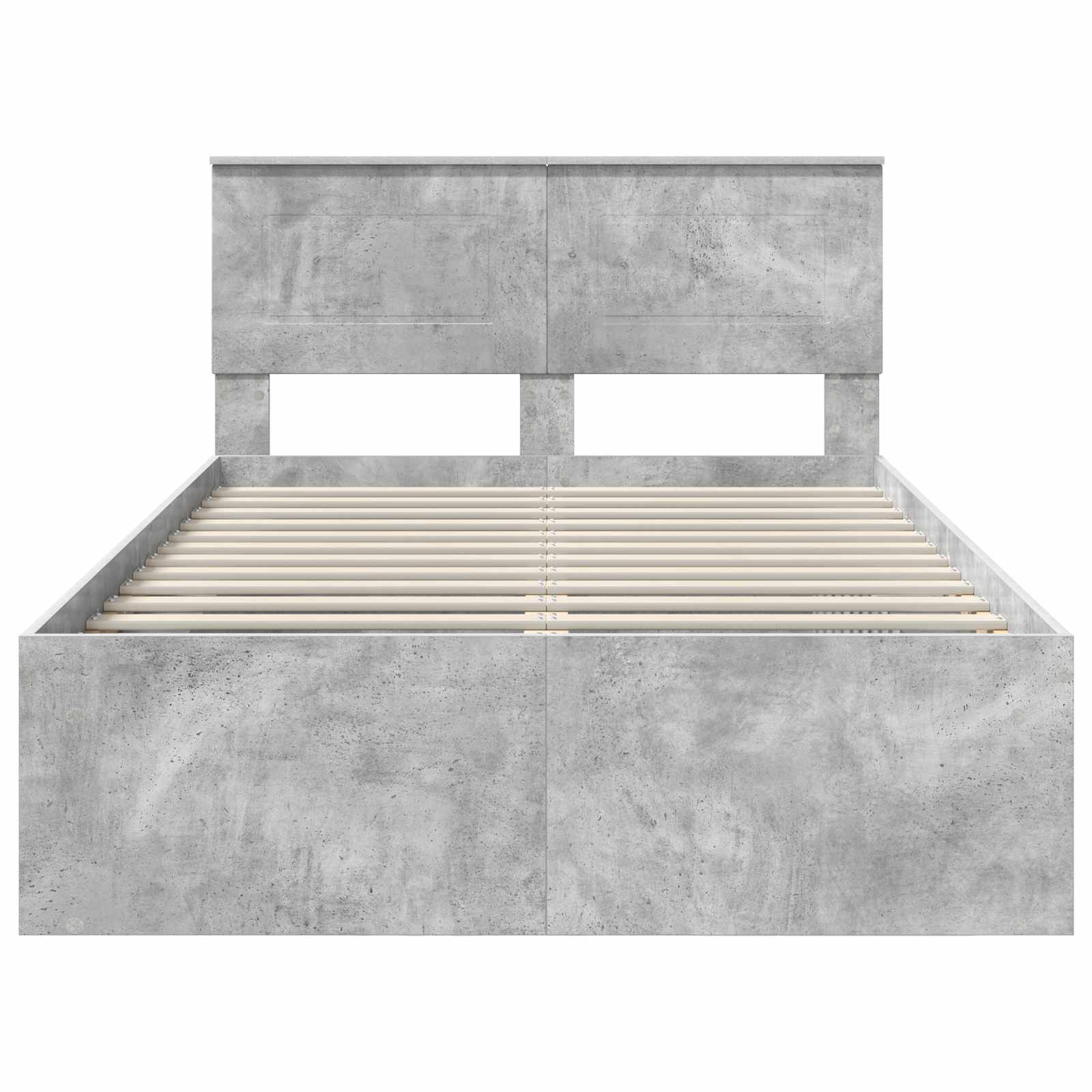 Krevetna konstrukcija s uzglavljem Betonska siva 135 x 190 cm