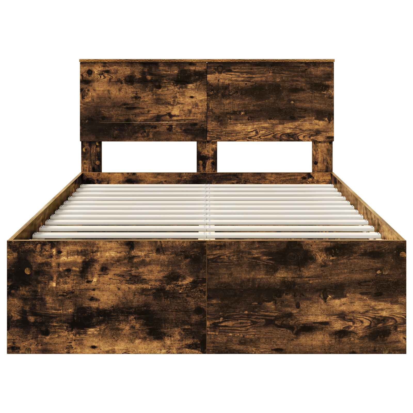 Krevetna konstrukcija s uzglavljem Dimljeni hrast 135 x 190 cm