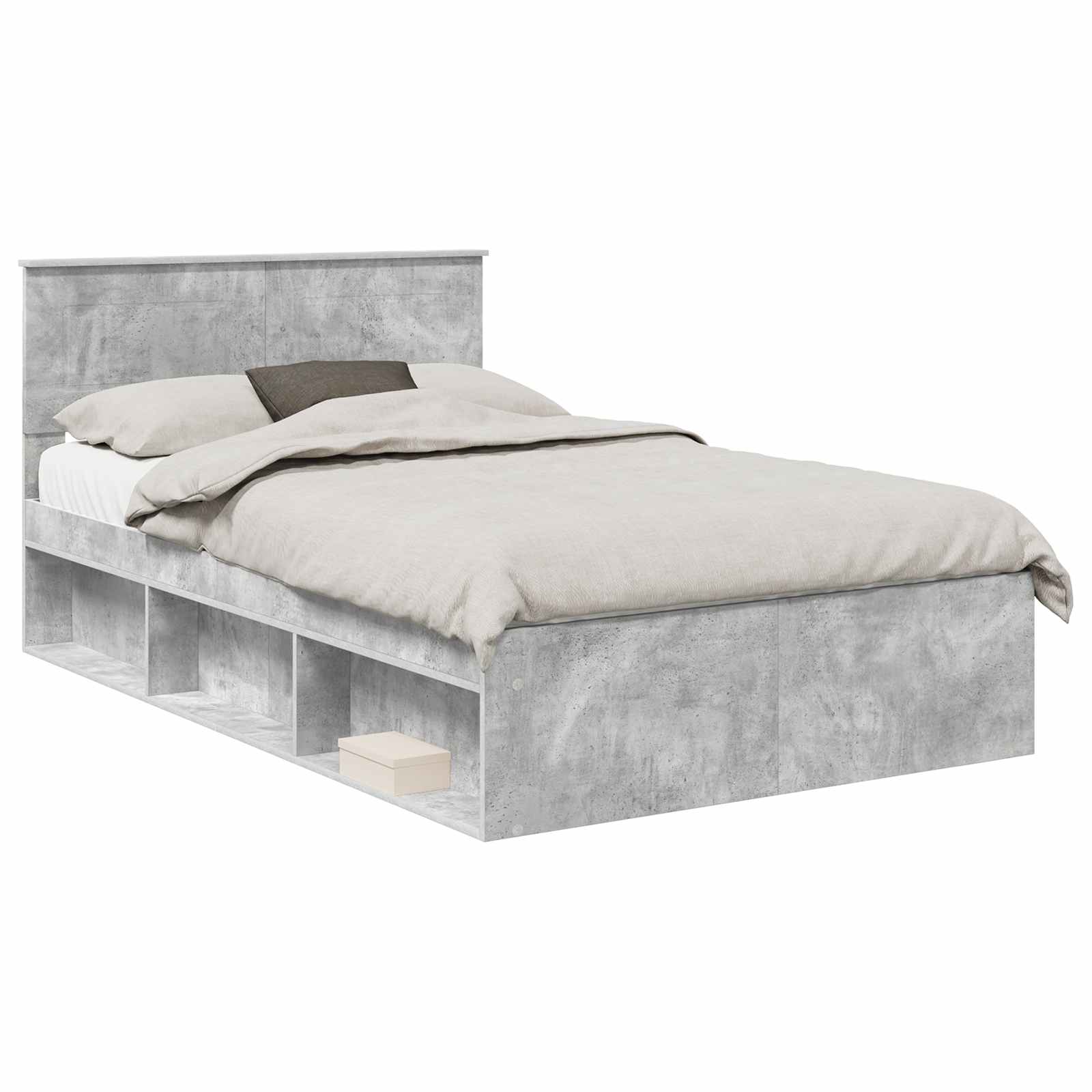 Krevetna konstrukcija Beton 120 x 190 cm Konstruirano drvo