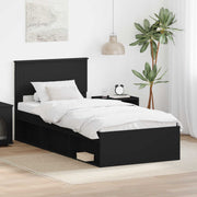 Krevetna konstrukcija Crna 100 x 200 cm Konstruirano drvo