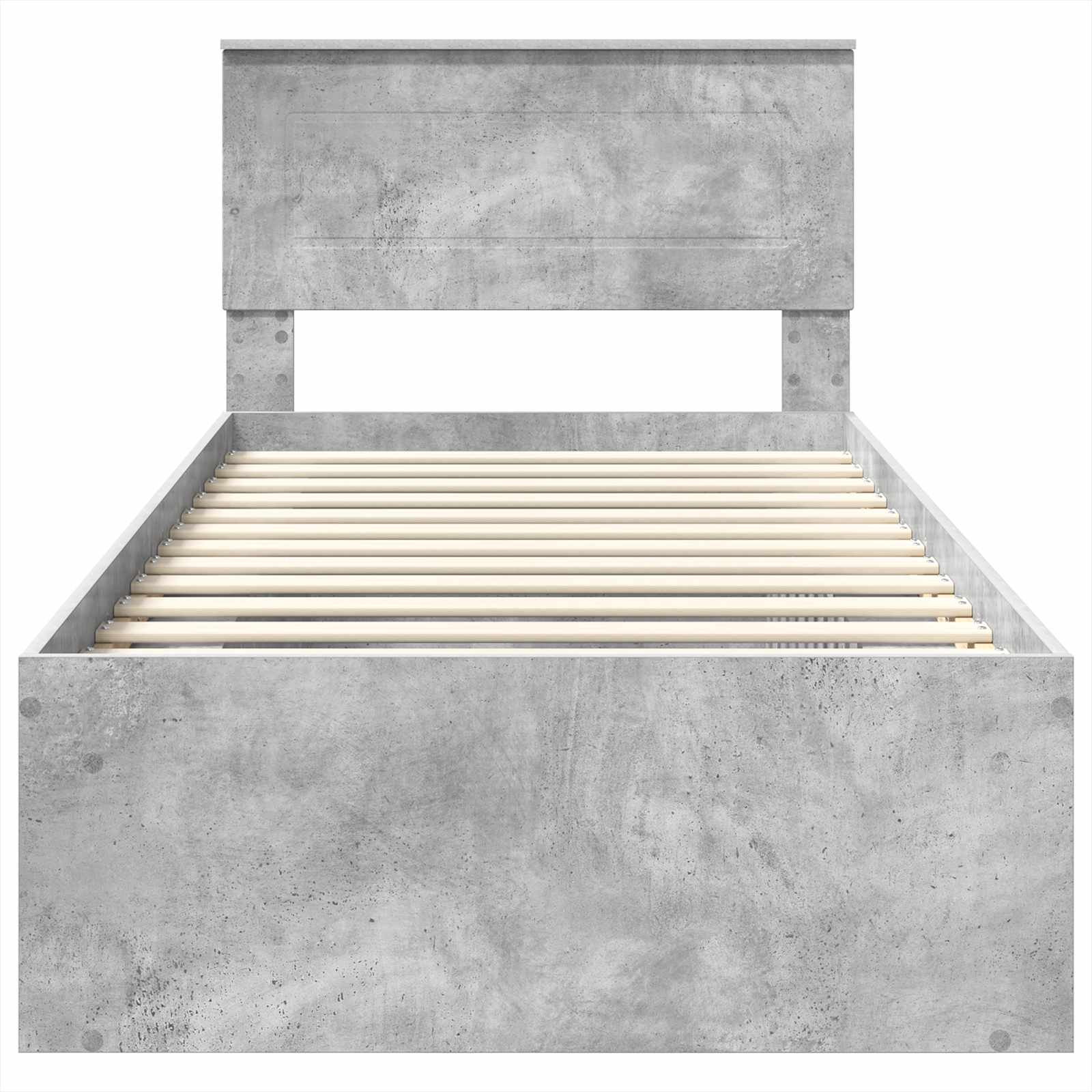 Krevetna konstrukcija s uzglavljem Betonska siva 100 x 200 cm