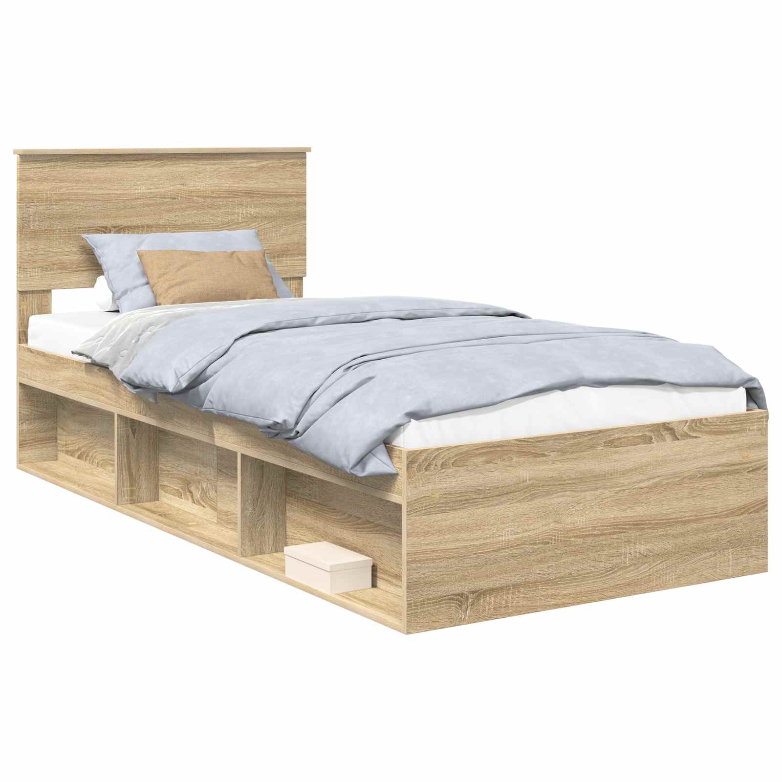 Krevetna konstrukcija s uzglavljem Sonoma hrast 75 x 190 cm