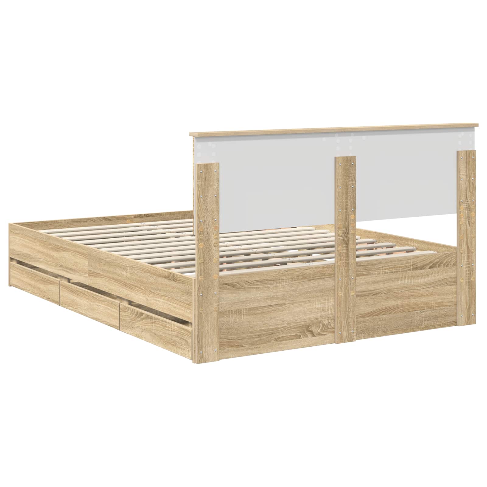 Krevetna konstrukcija s ladicama Sonoma hrast 150 x 200 cm