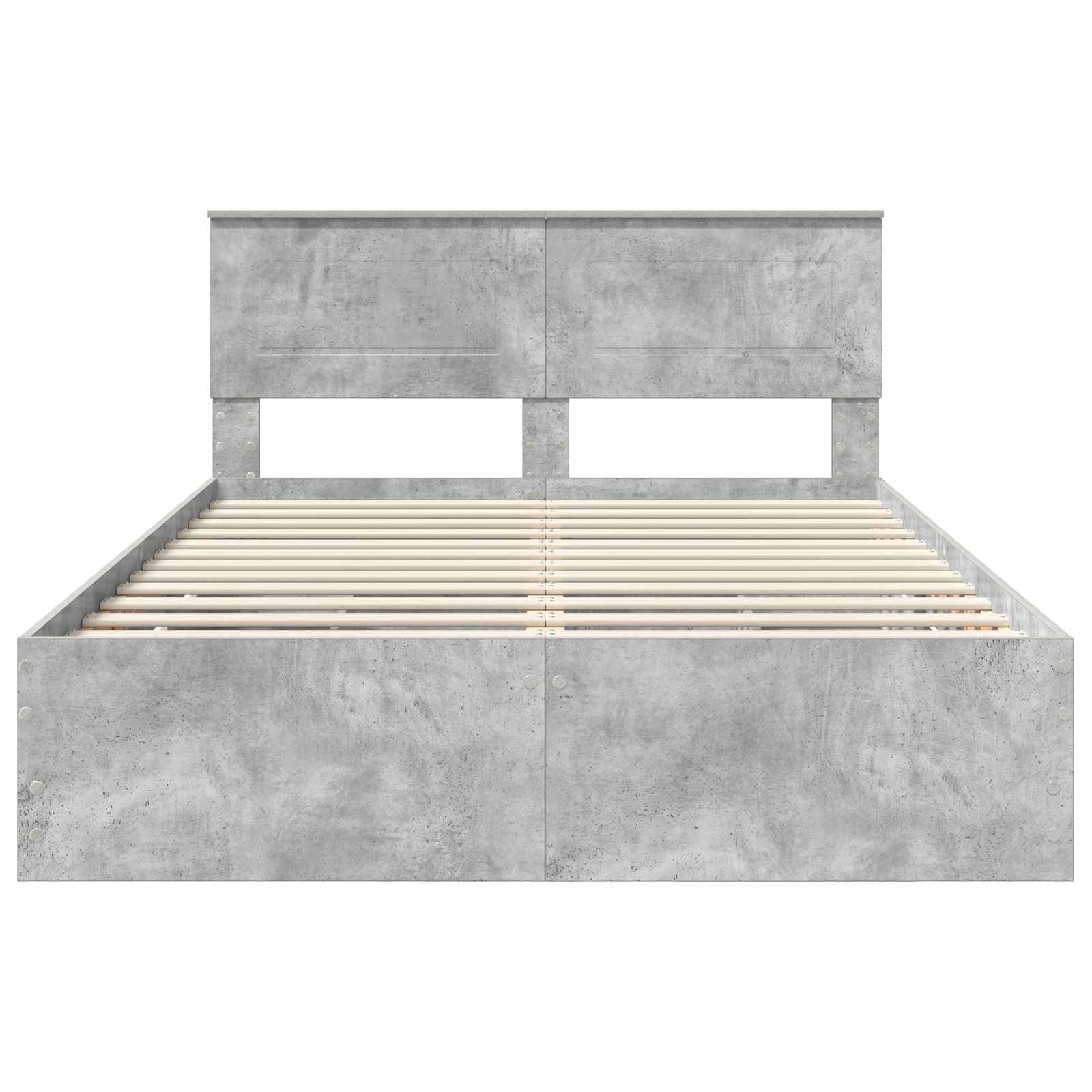 Krevetna konstrukcija s ladicama Betonski sivi 150 x 200 cm