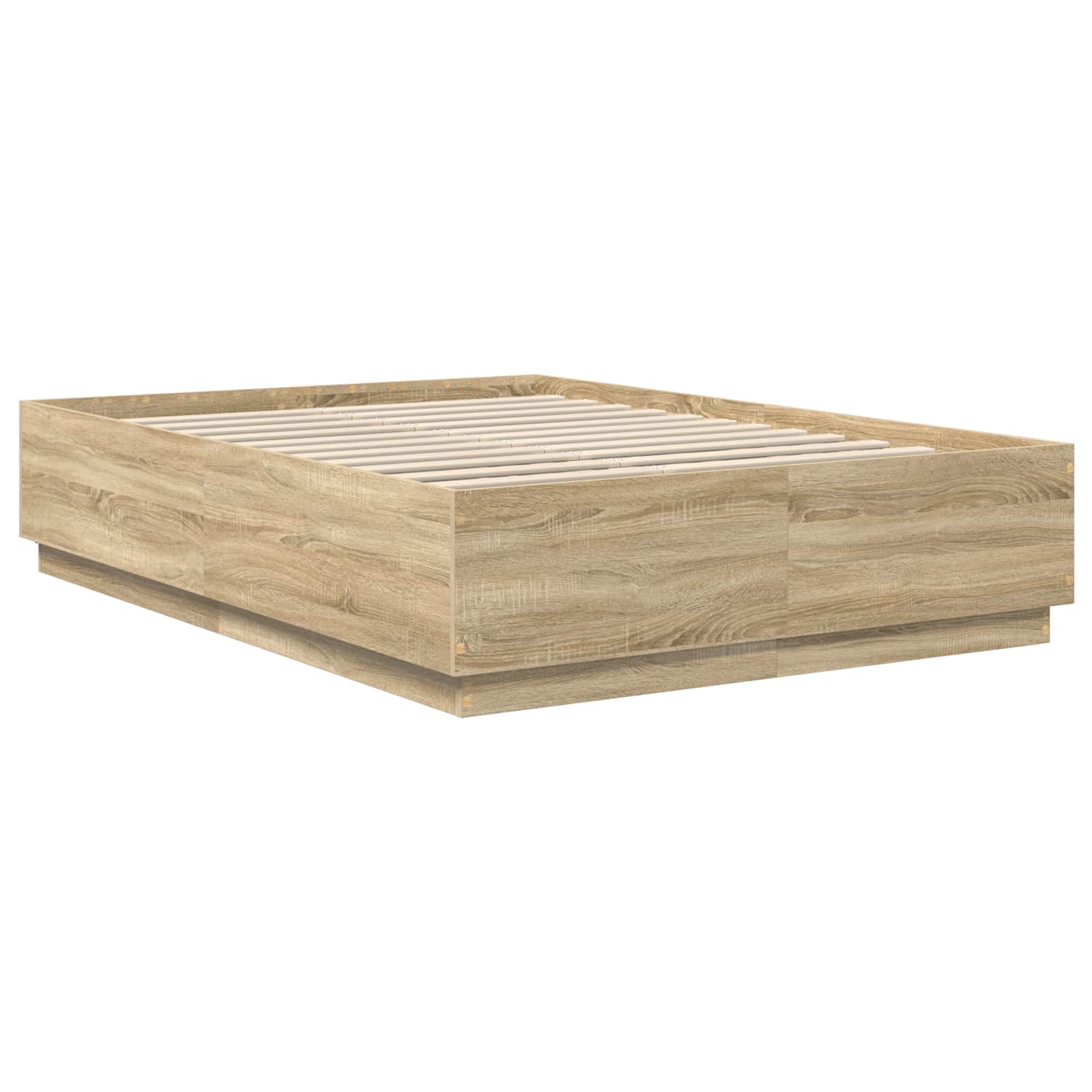 Krevetna konstrukcija S LED lampica Sonoma hrast 140 x 200 cm
