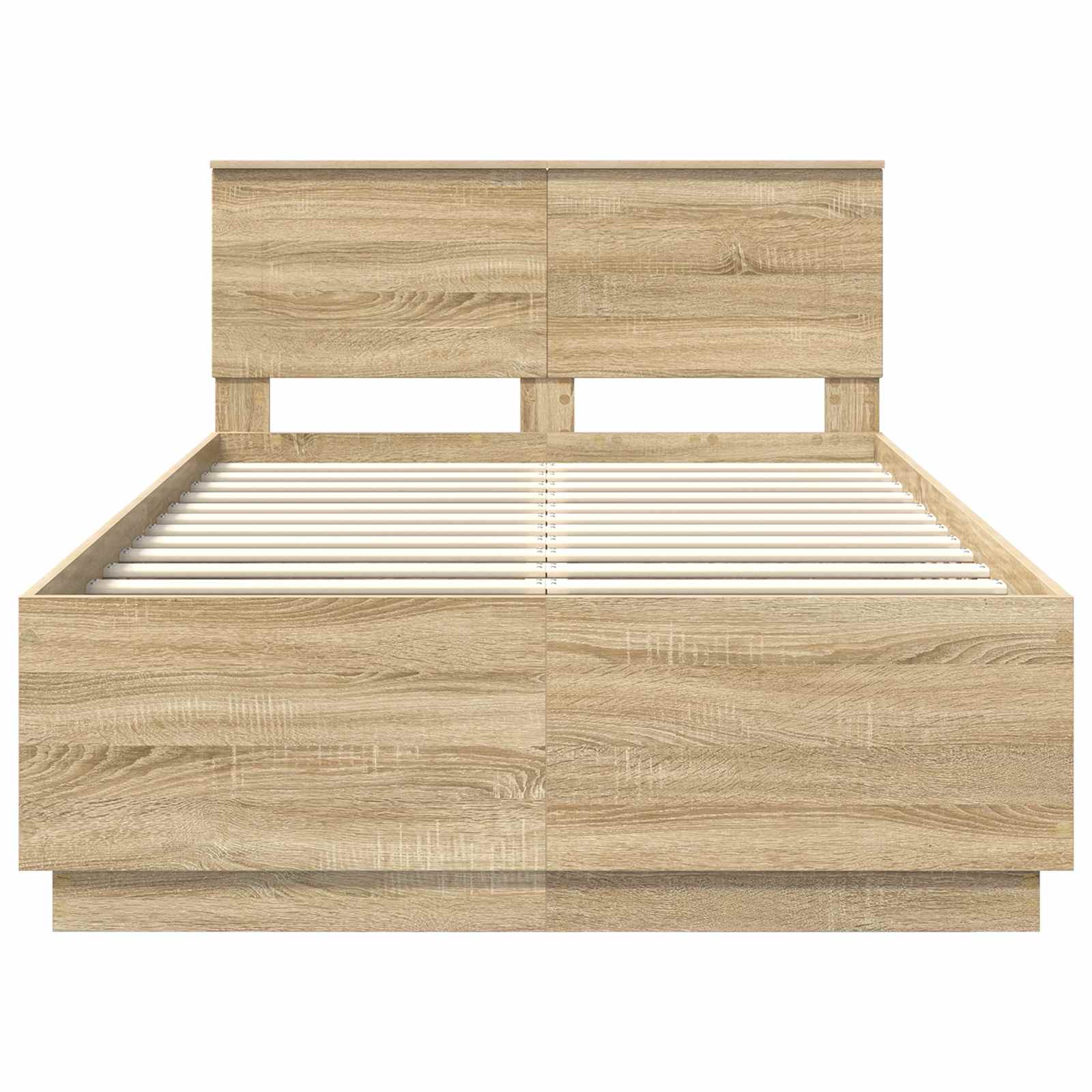 Krevetna konstrukcija S LED lampica Sonoma hrast 120 x 190 cm