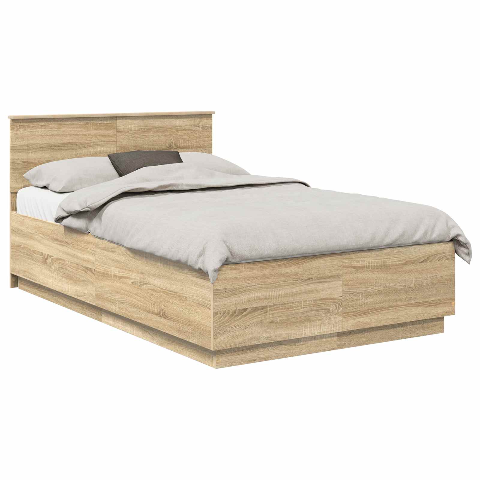 Krevetna konstrukcija S LED lampica Sonoma hrast 120 x 190 cm