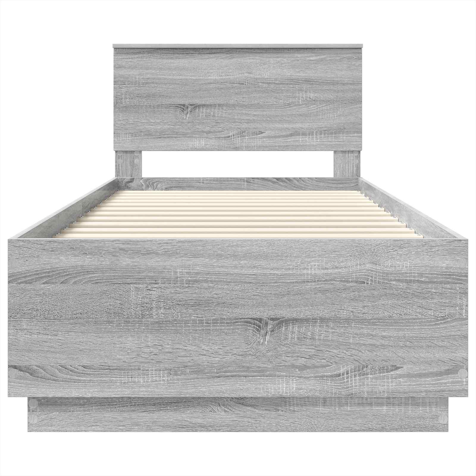 Krevetna konstrukcija Siva Sonoma 70 x 190 cm Konstruirano drvo