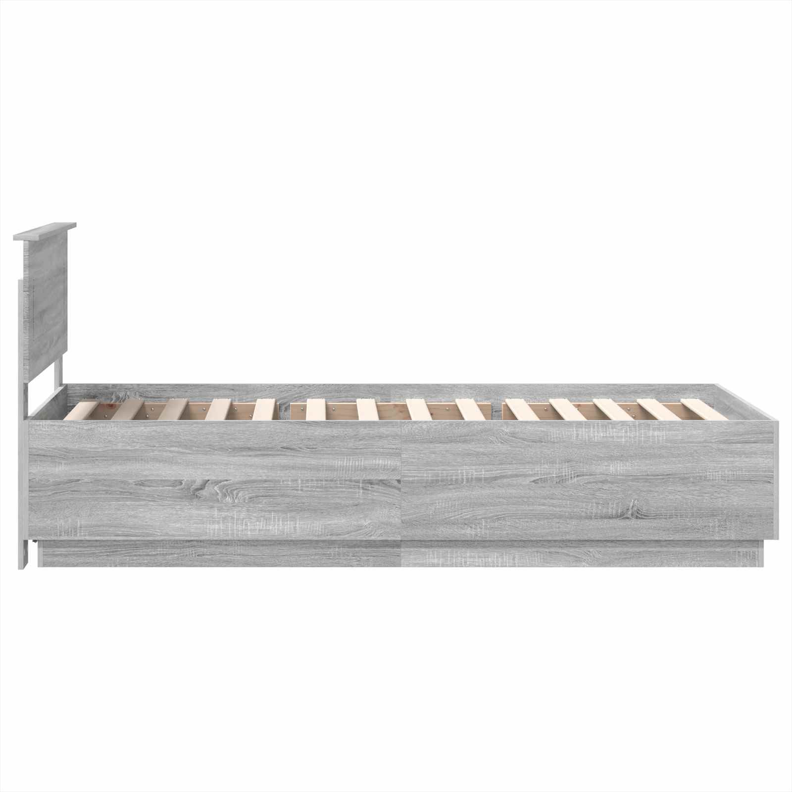 Krevetna konstrukcija Siva Sonoma 70 x 190 cm Konstruirano drvo