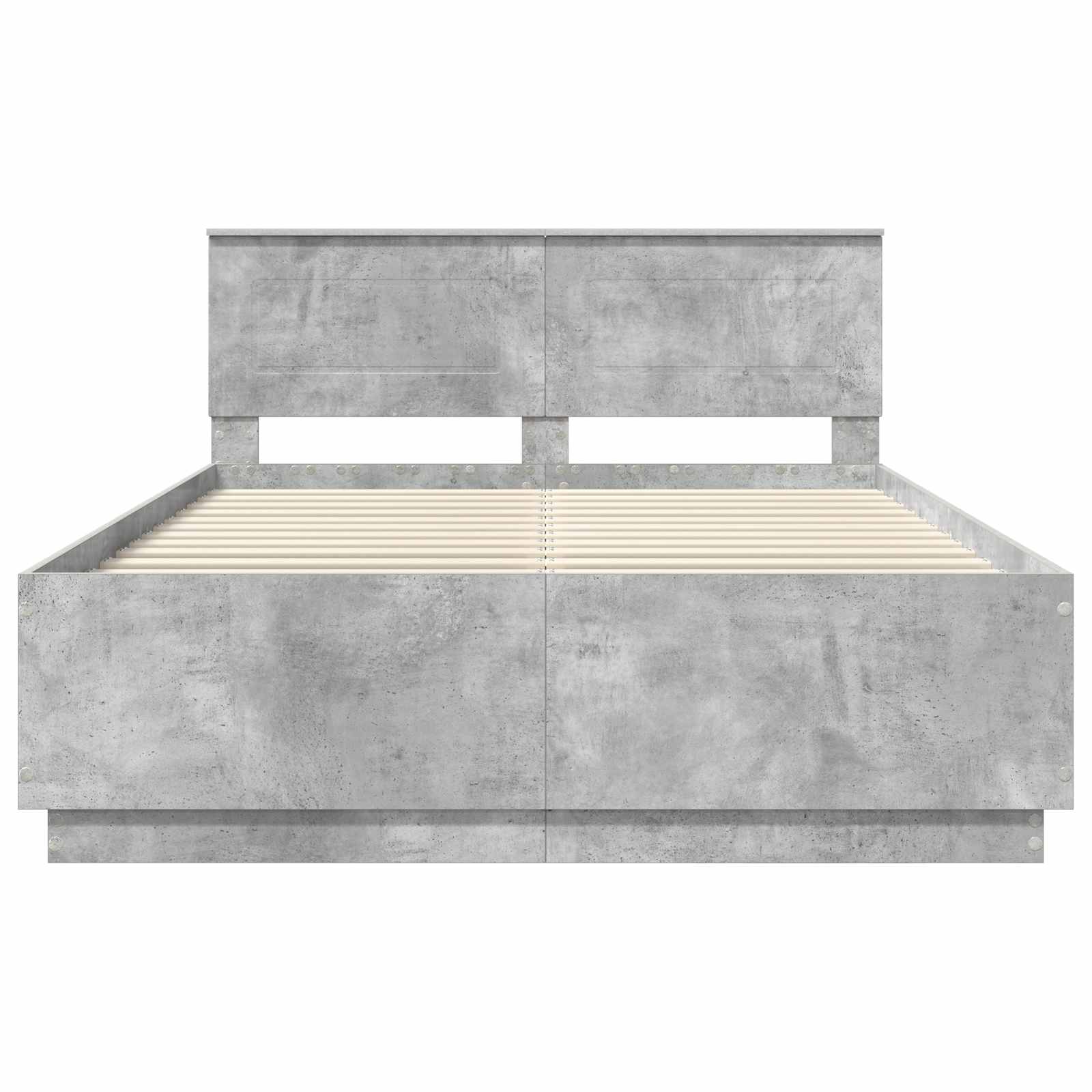 Krevetna konstrukcija s uzglavljem Betonska siva 150 x 200 cm