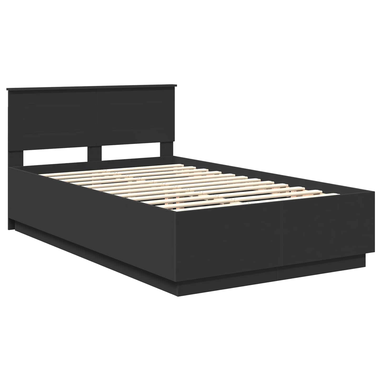 Krevetna konstrukcija Crna 120 x 190 cm Konstruirano drvo
