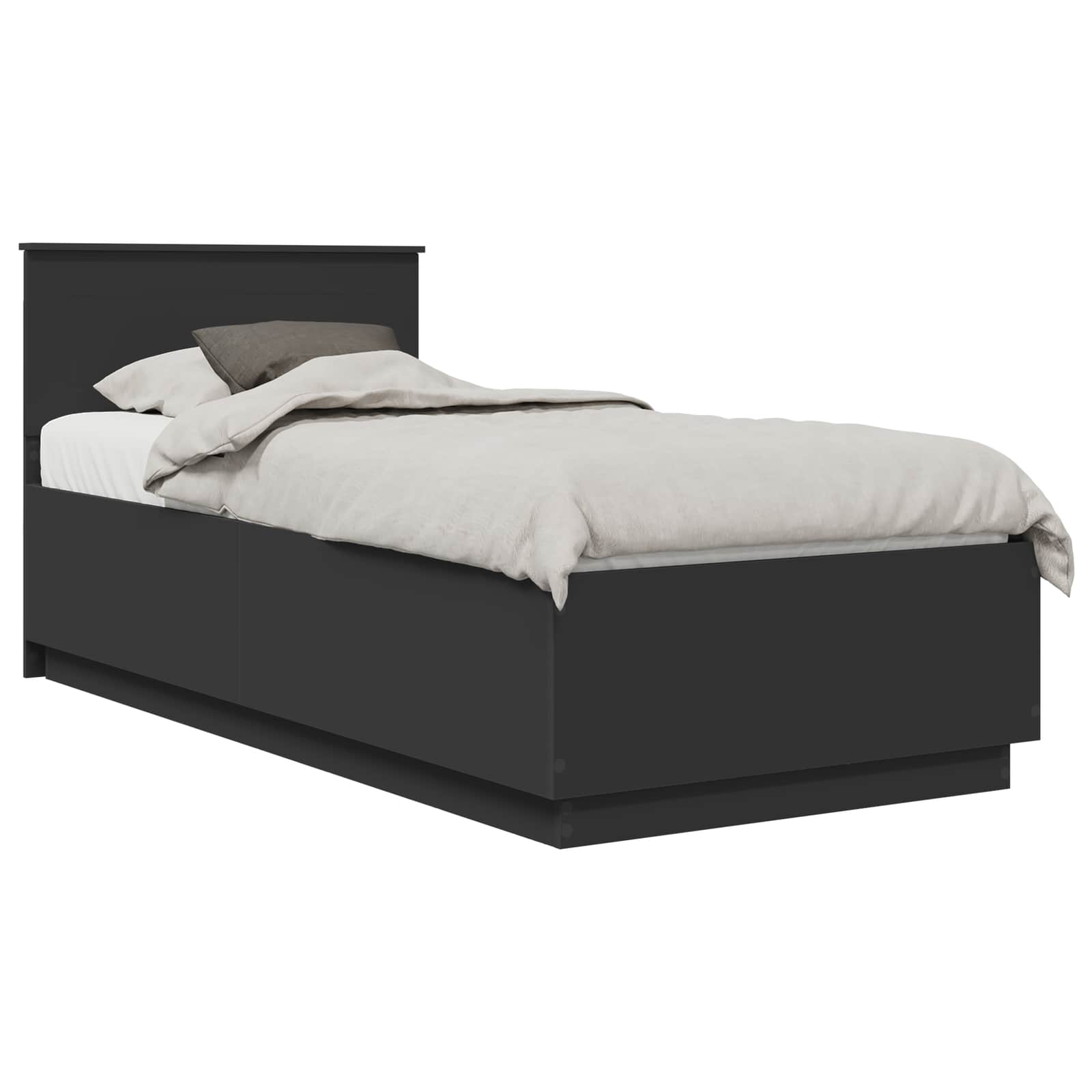 Krevetna konstrukcija Crna 100 x 200 cm Konstruirano drvo