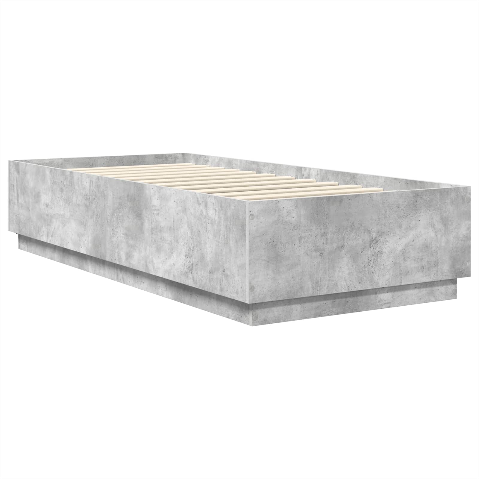 Krevetna konstrukcija s uzglavljem Betonska siva 100 x 200 cm